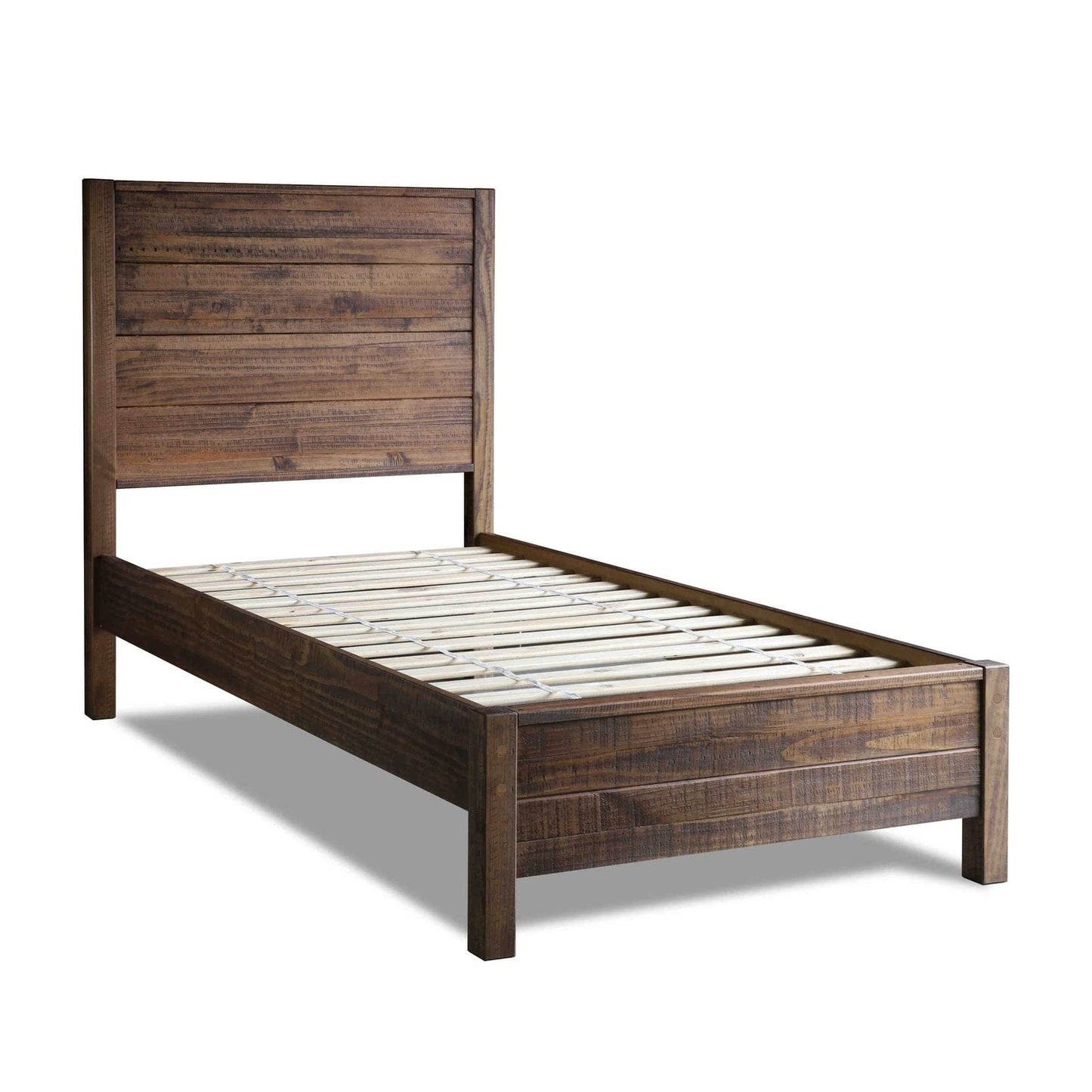 Grain Wood Furniture Montauk Solid Wood Bed, King Size, Rustic Walnut