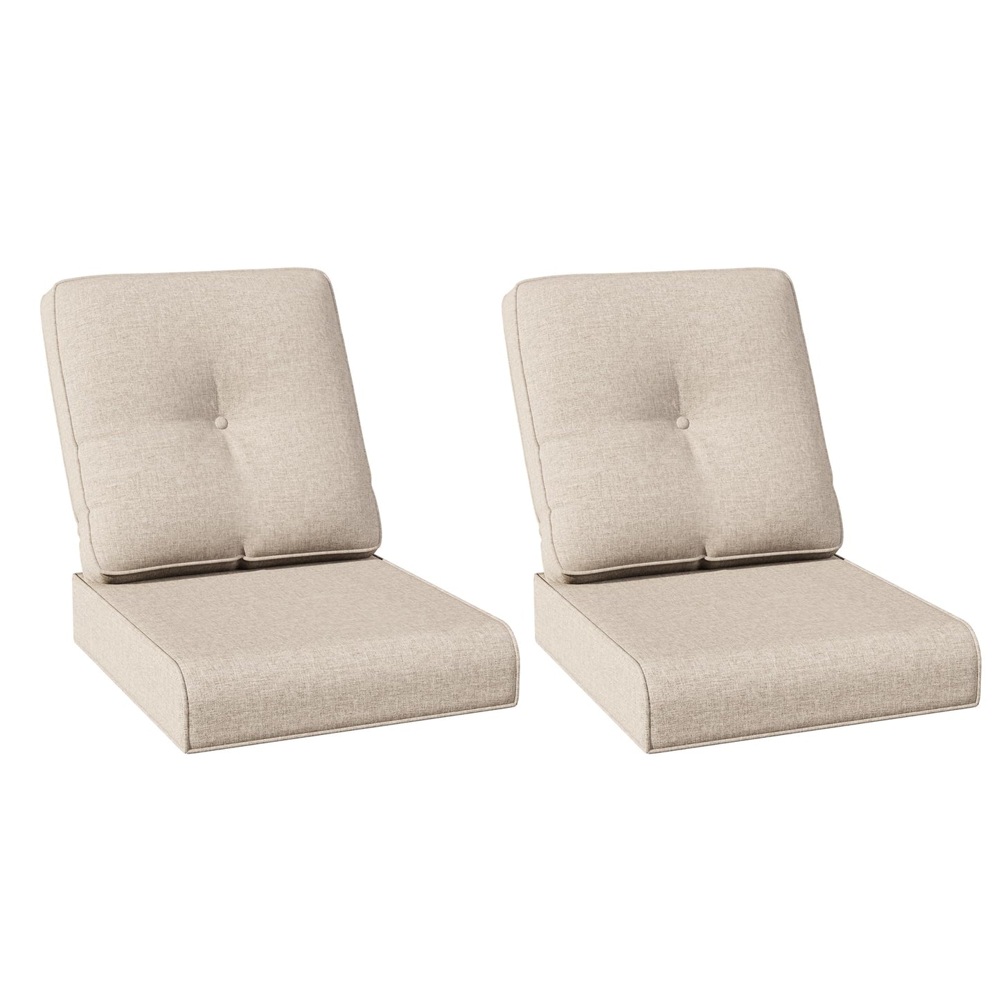 Joyside Outdoor Chair Cushions Set, 22x25/22x24 Inch Patio Furniture Deep Seat Cushions, Water Resistant & Thick Cushion, Outdoor Replacement Cushions for Seat and Sofa