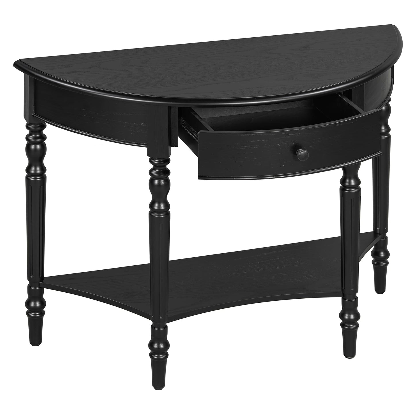 LKTART Small Solid Wood Sofa Table,Console Table with Drawers and Bottom Shelf, Entryway Hallway Foyer Entry Table for Living Room(23.7" Natural)