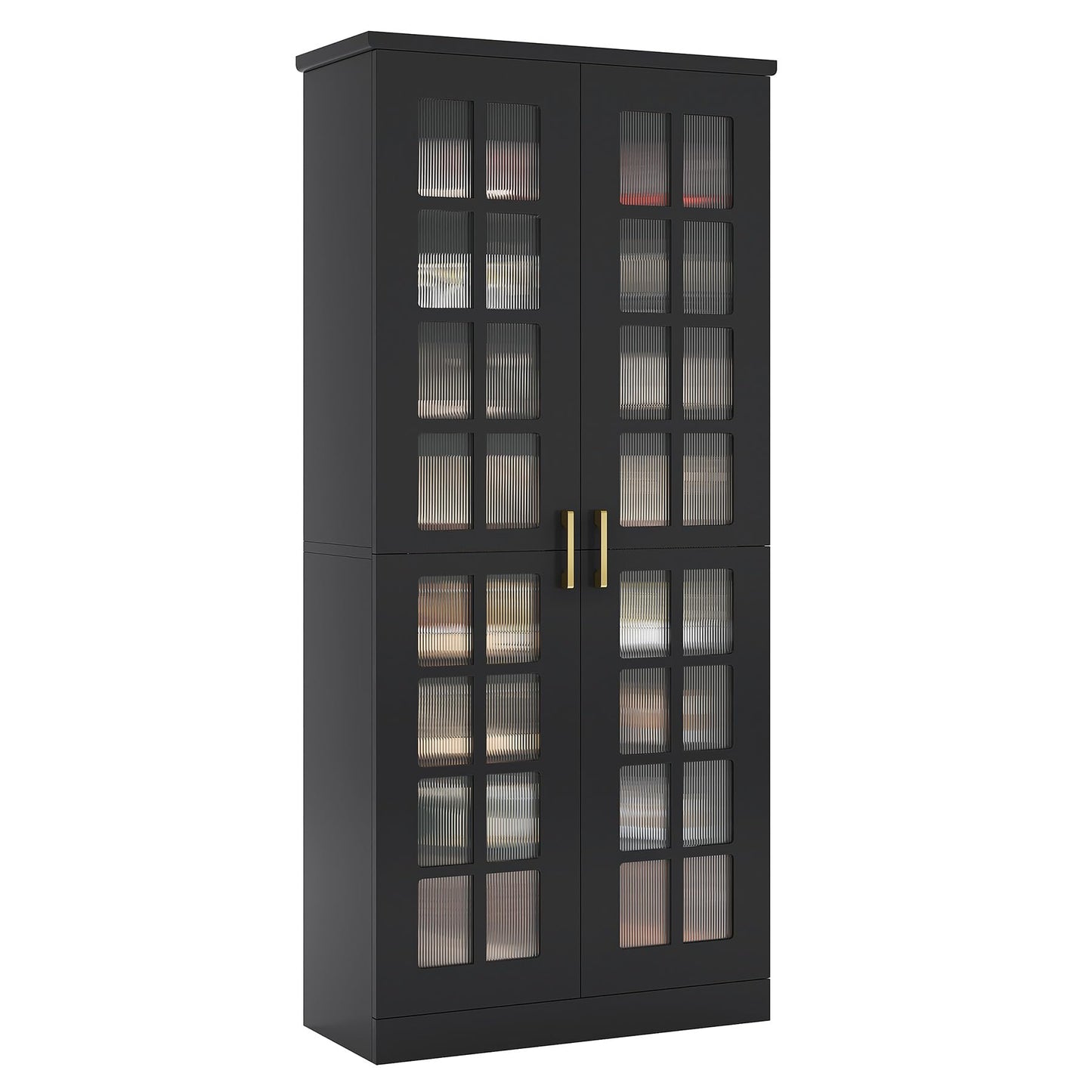 Tribesigns Tall Shoe Cabinet with Doors, 8-Tier Shoe Storage with Adjustable Shelves, Modern Shoe Organizer Shoe Rack Cabinet for Entryway, Hallway, Closet, Living Room, Rustic Brown