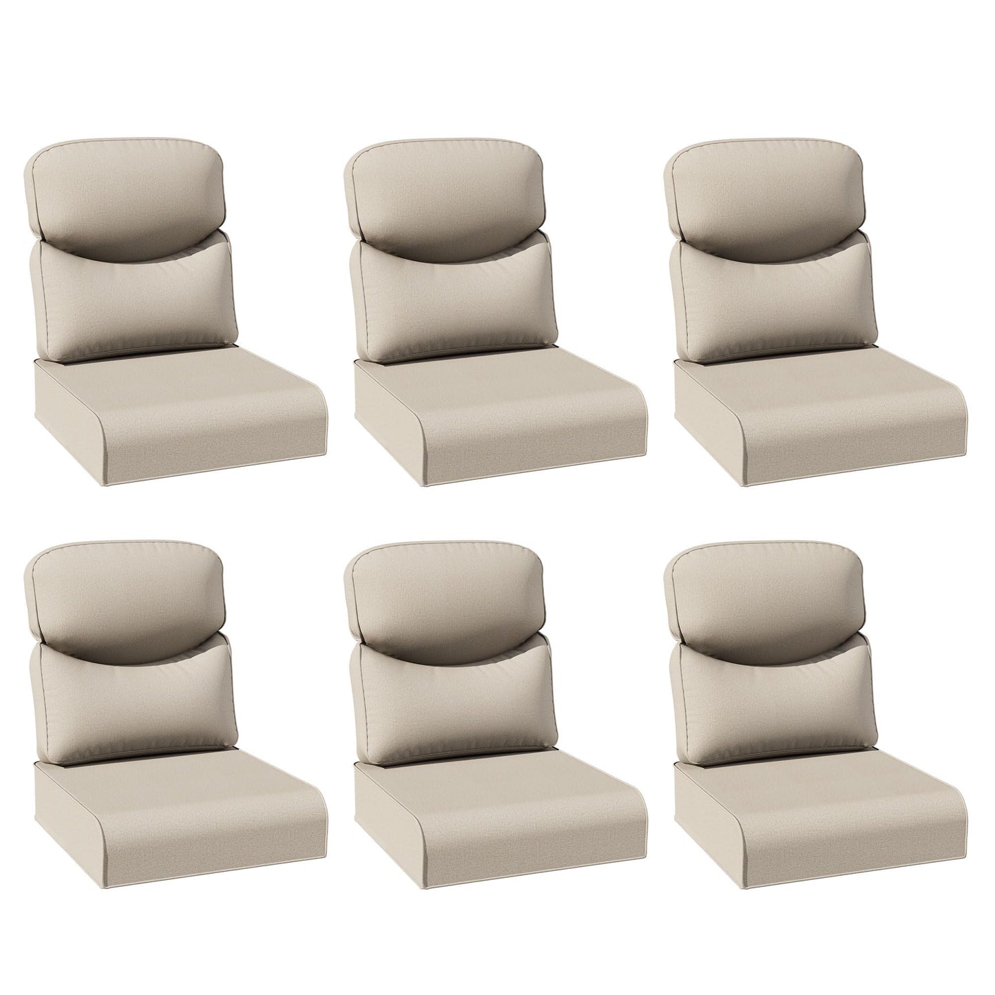 Joyside Outdoor Chair Cushions Set, 22x25/22x24 Inch Patio Furniture Deep Seat Cushions, Water Resistant & Thick Cushion, Outdoor Replacement Cushions for Seat and Sofa