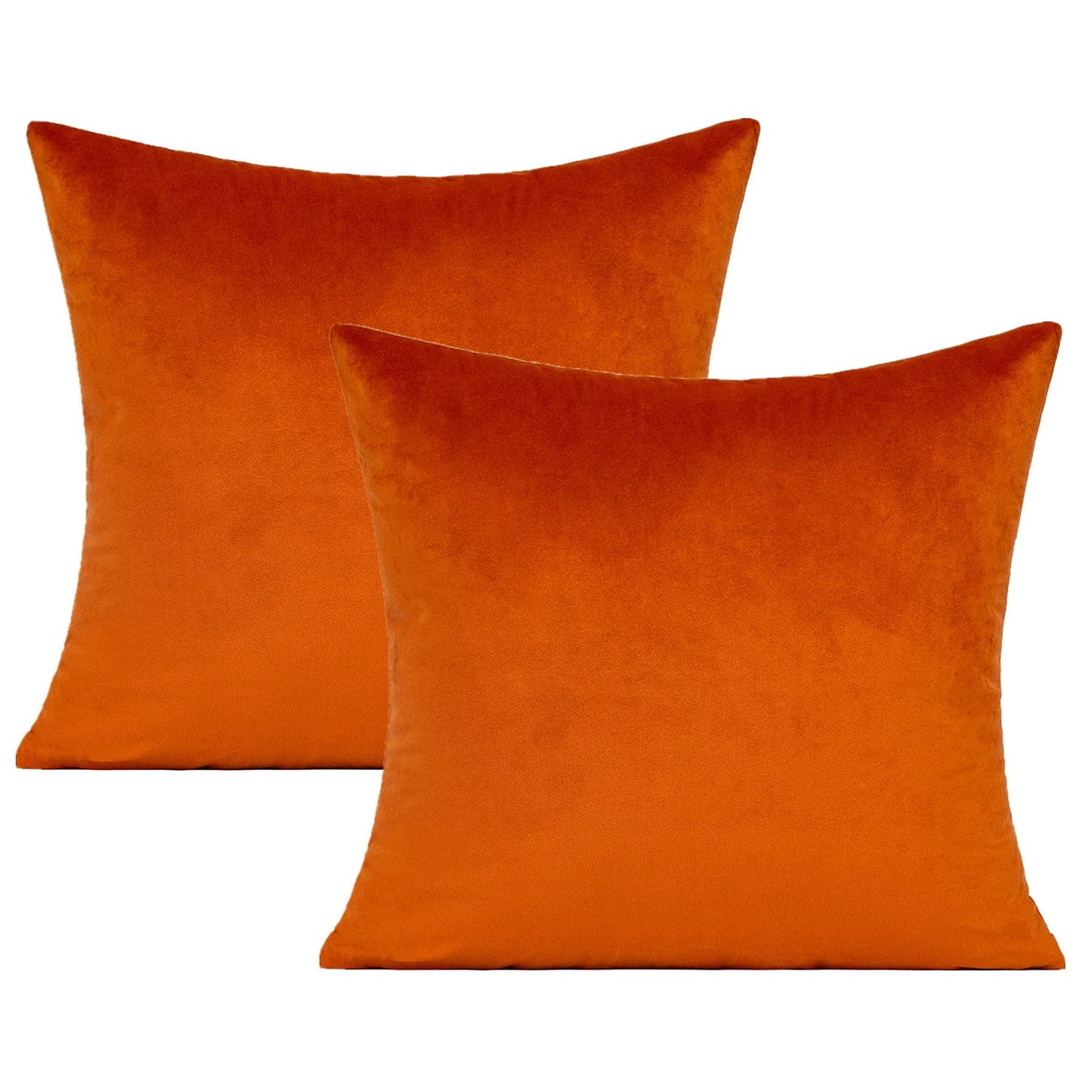 VAKADO Throw Pillow Covers 18x18 Set of 2 Emerald Green Velvet Decor Dark Forest Christmas Decorative Xmas Cushion Couch Euro Pillowcases Home Bed Decoration for Sofa Bedroom Office