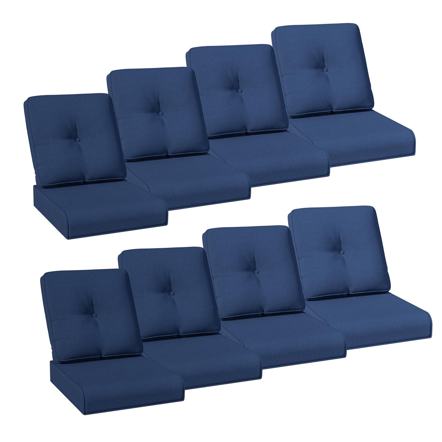 Joyside Outdoor Chair Cushions Set, 22x25/22x24 Inch Patio Furniture Deep Seat Cushions, Water Resistant & Thick Cushion, Outdoor Replacement Cushions for Seat and Sofa