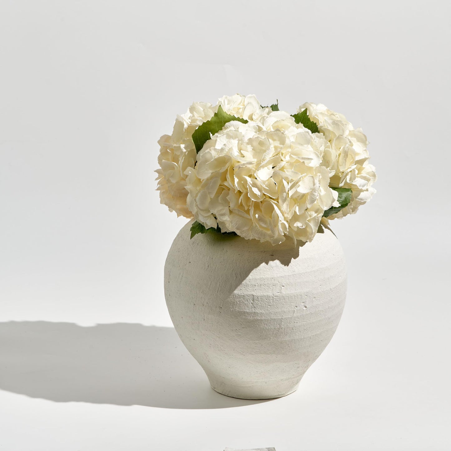 LB2 White Ceramic Large Vase, 11" Tall Zen Style, Terra Cotta Pitcher, Distressed Farmhouse Decor, Pottery Decorative Flower for Home Decor (B - White 11")