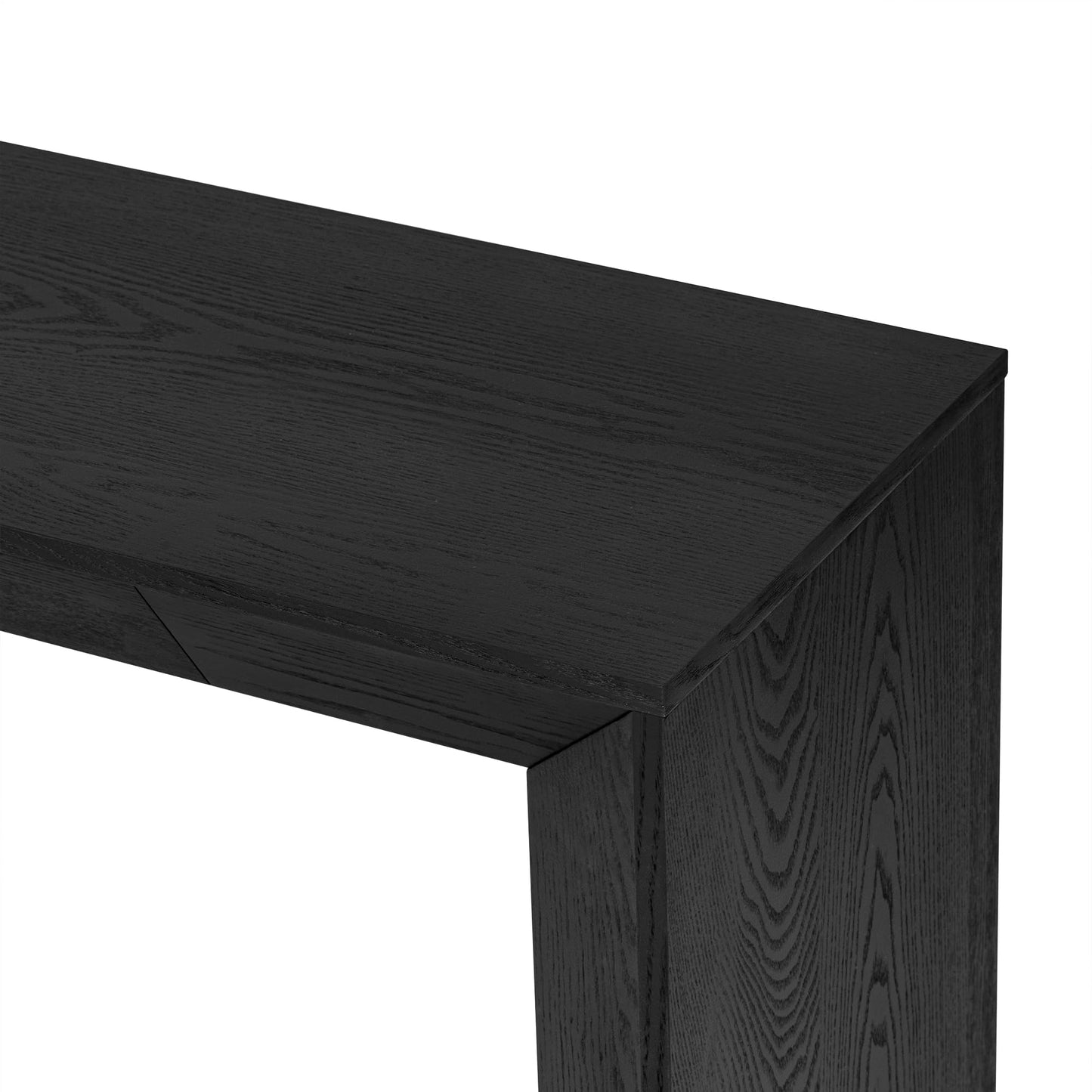 LKTART 60" Modern Farmhouse Console Table with 2 Drawers, Sofa Table Behind Sofa, Wooden Entryway Table for Living Room, Entryway & Foye,Black