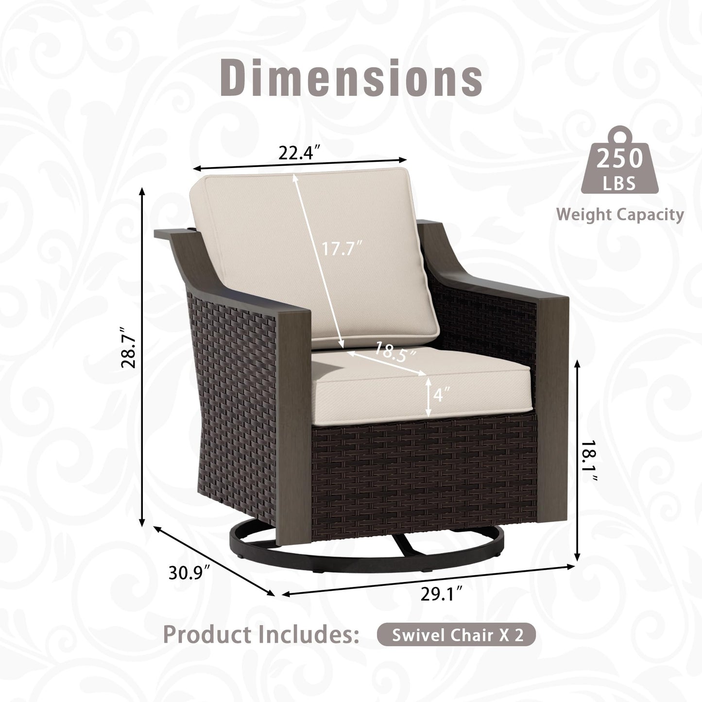 74 Inch Patio 3-Seater Sofa,PE Wicker Outdoor Lounge with Thick Removable Water-Resistant Cushions, Rust-Proof Steel Frame, 900LBS Capacity, Beige