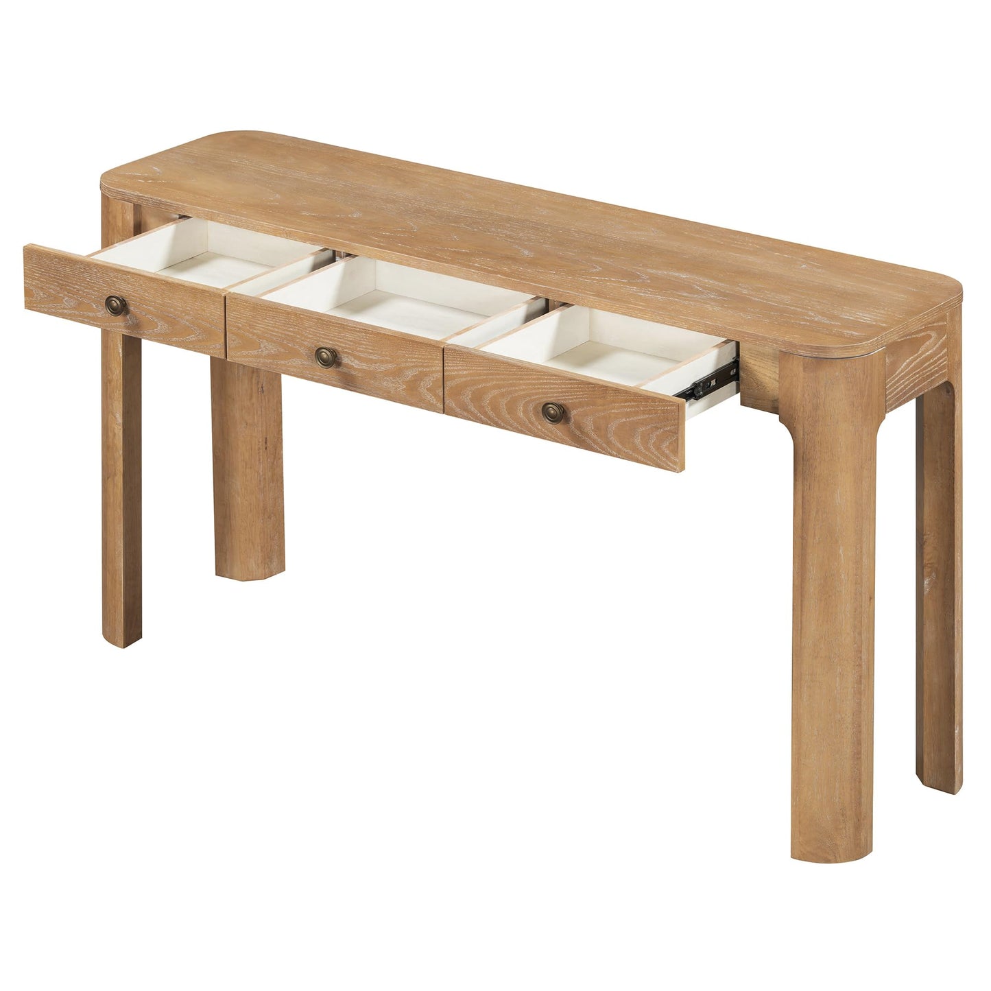 LKTART Solid Wood Console Table Sofa Tables with Drawers and Shelves Small Entryway Table for Living Room,Behind the Couch Table,Foyer(42" Espresso)