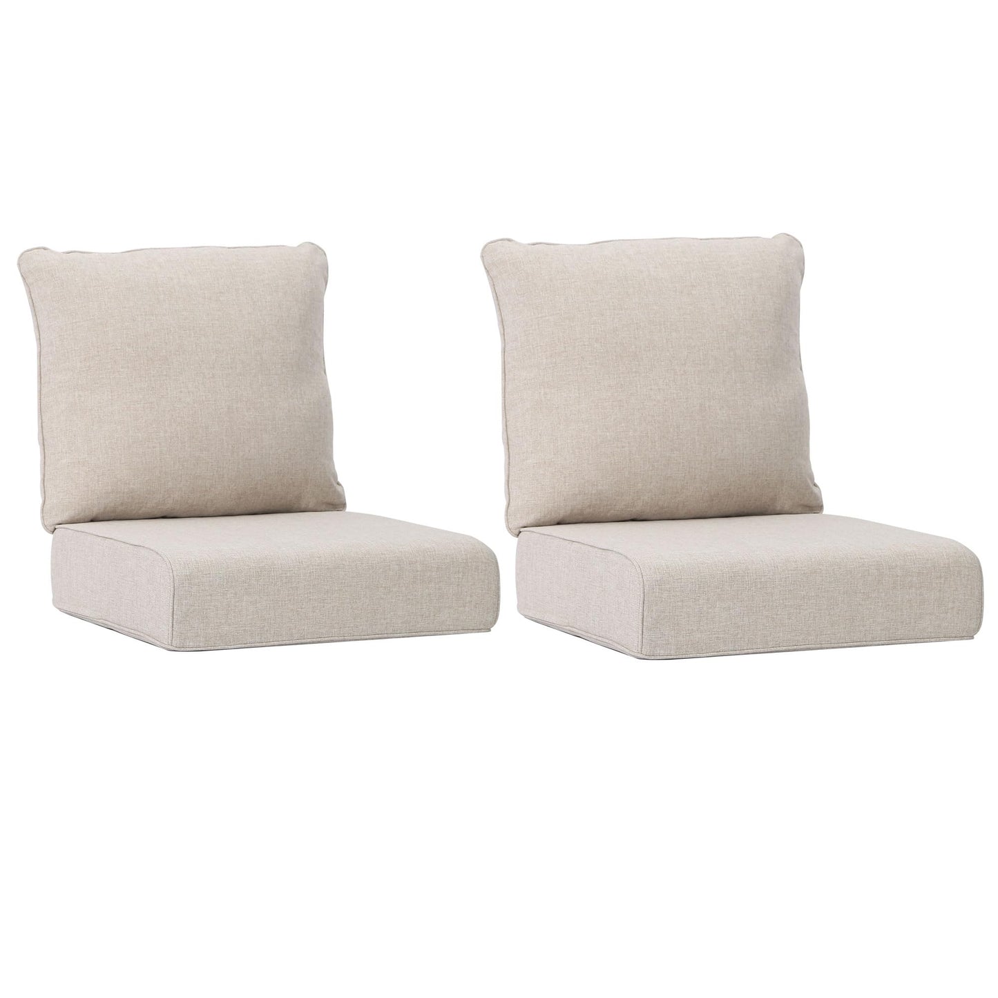 Joyside Outdoor Chair Cushions Set, 22x25/22x24 Inch Patio Furniture Deep Seat Cushions, Water Resistant & Thick Cushion, Outdoor Replacement Cushions for Seat and Sofa