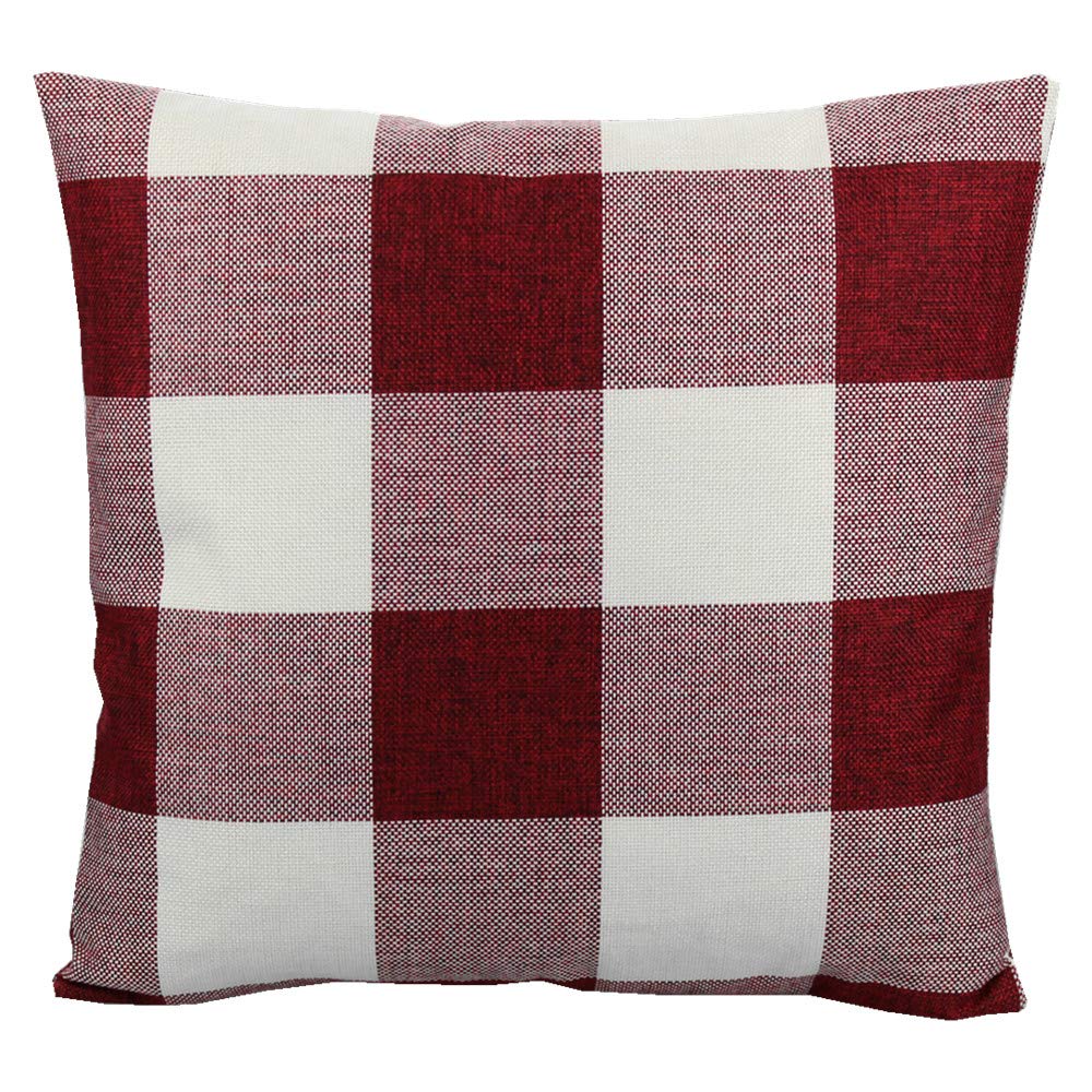 VAKADO Outdoor Farmhouse Buffalo Plaids Throw Pillow Covers 18x18 Set of 2 Black White Decorative Classroom Front Porch Classic Decor Retro Boho Cushion Cases Fall Home Rustic Check for Couch Patio