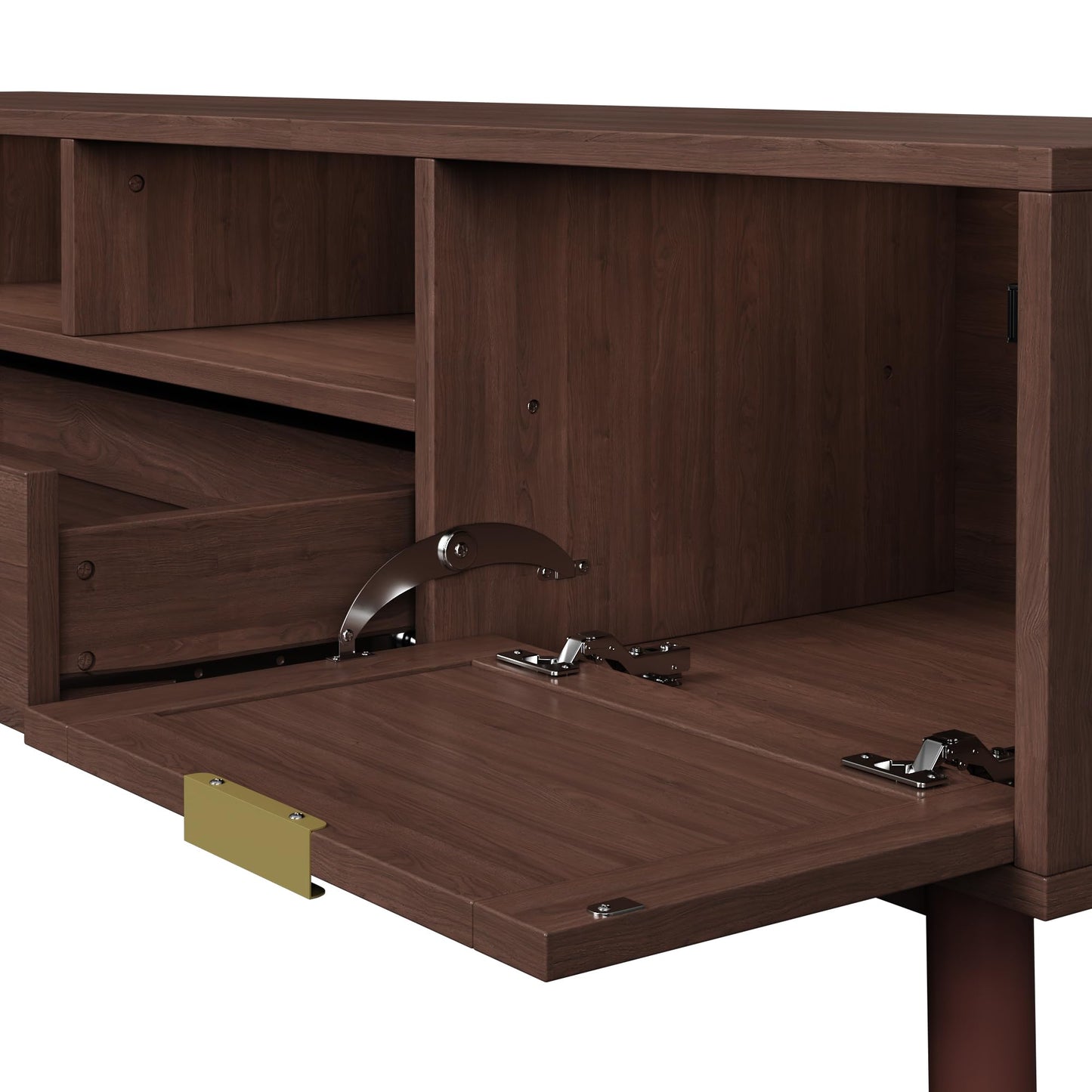 LKTART 67" Mid Century Modern TV Stand for 65/70/75/80" TVs,Entertainment Center with Sliding Doors and Drawers,Media Console for Living Room