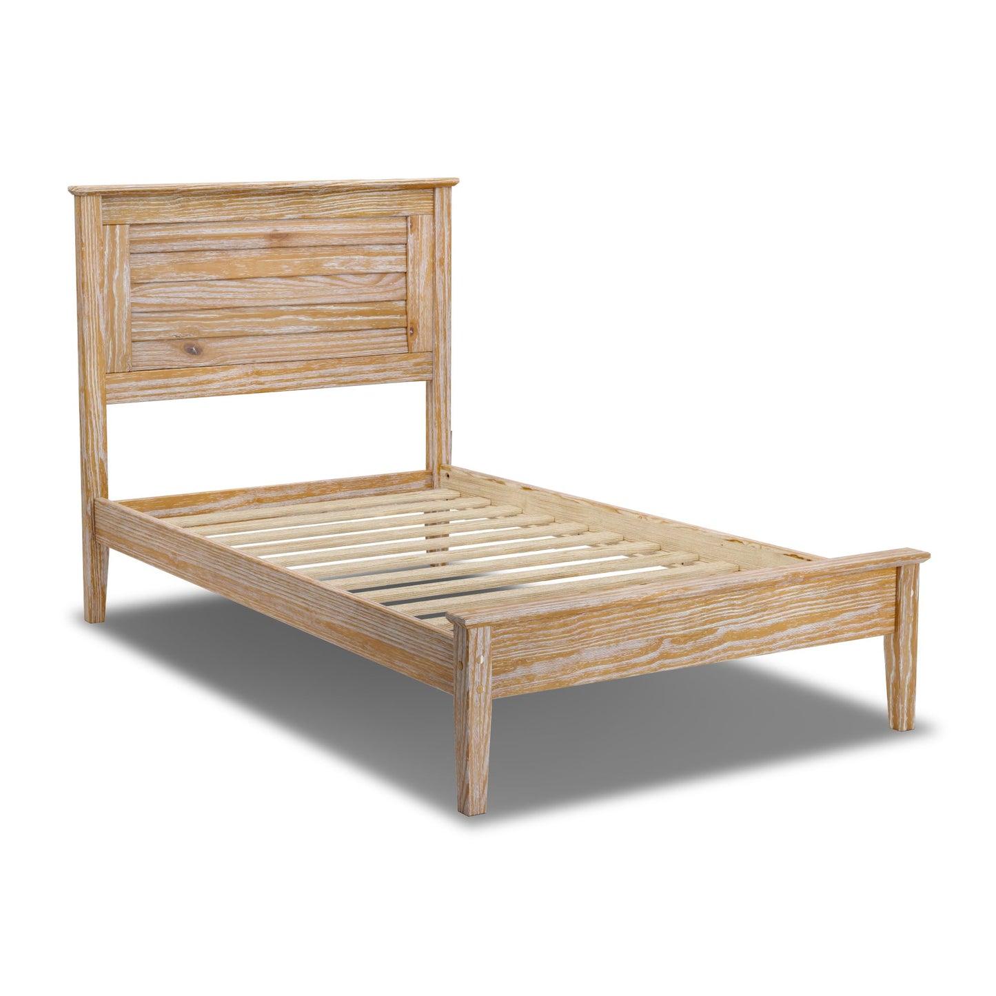 Grain Wood Furniture Greenport Solid Wood Platform Bed, Full Size, Brushed Walnut