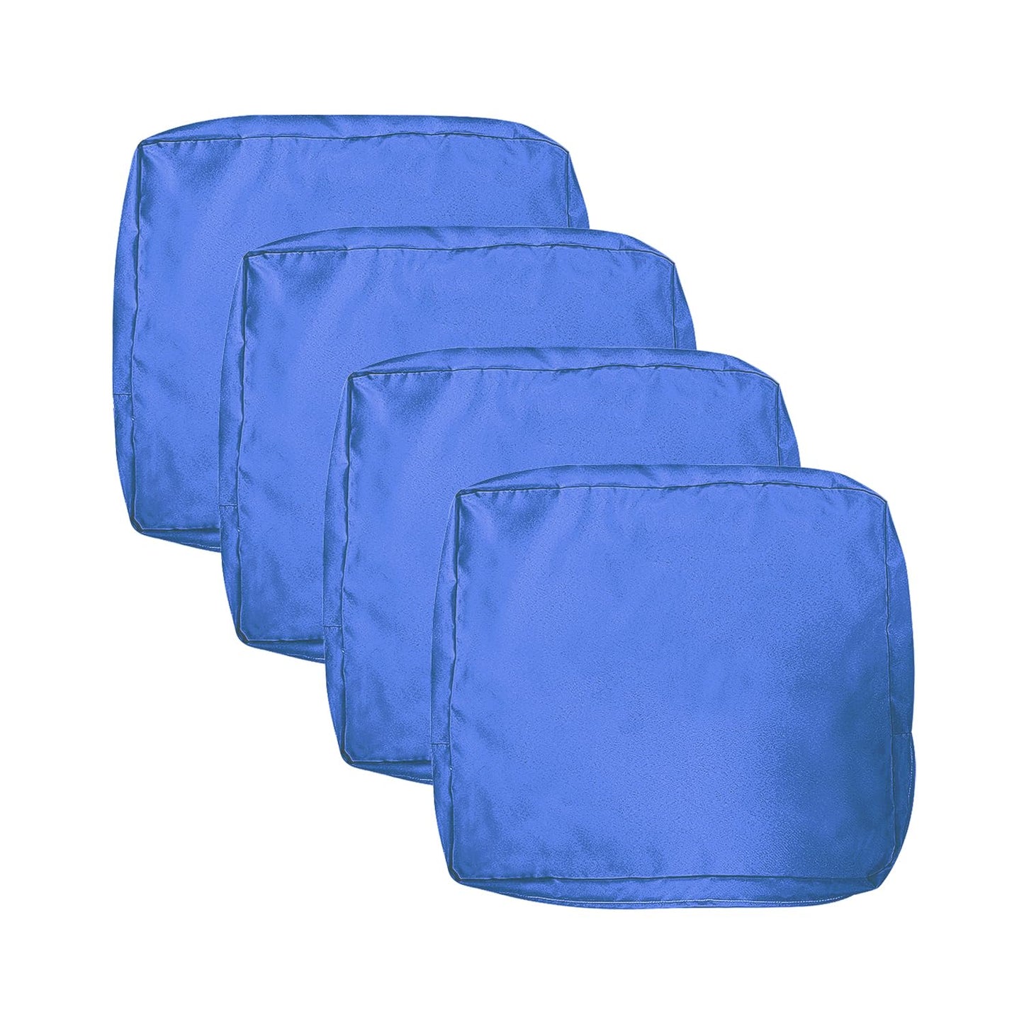VAKADO Outdoor Patio Furniture Chair Cushion Replacement Covers Set of 4 Waterproof Decorative Cushion Cases Decor for Bench Garden Porch Couch Tent(Turquoise, 24"X24"X4")