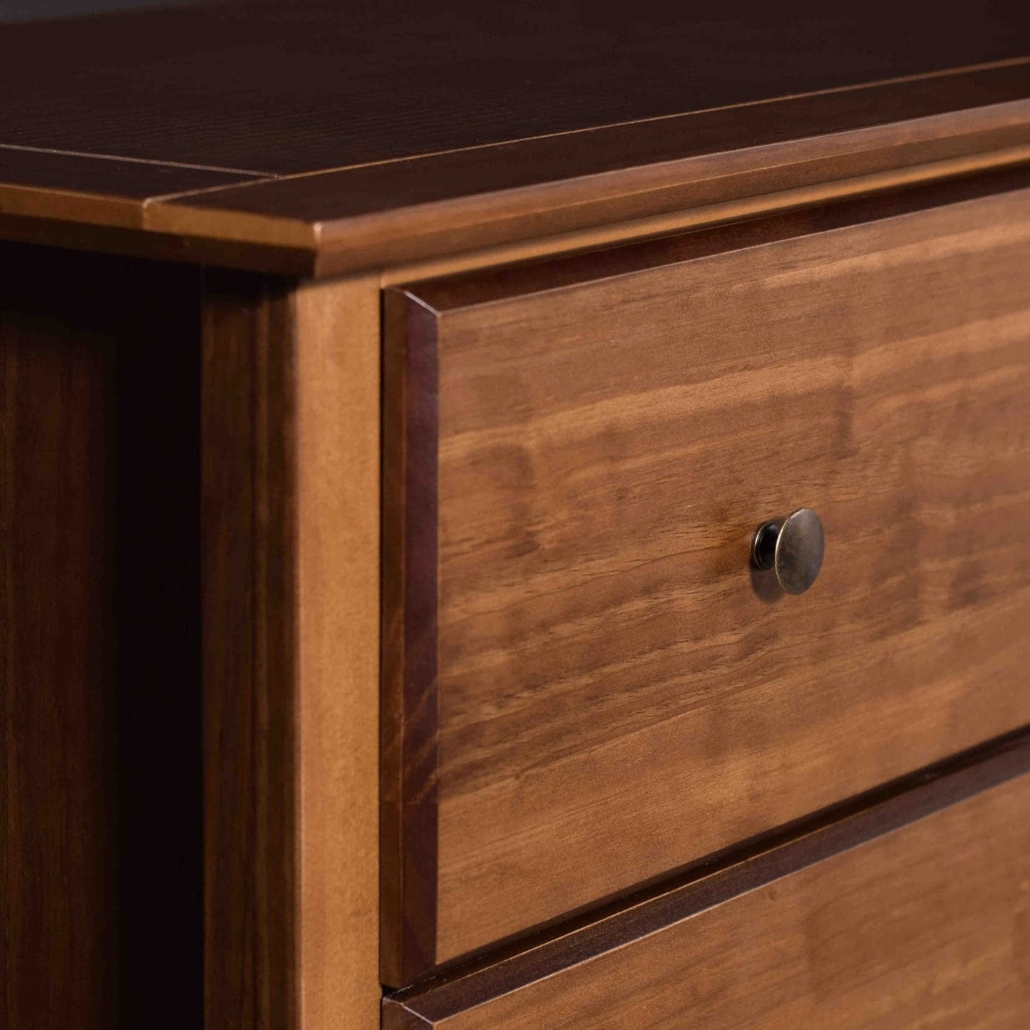 Grain Wood Furniture Shaker 5-Drawer Chest, Solid Wood with a Cherry Finish