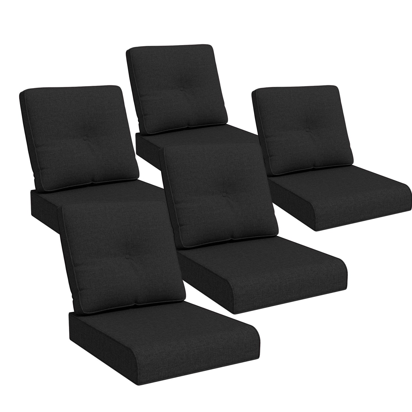 Joyside Outdoor Chair Cushions Set, 22x25/22x24 Inch Patio Furniture Deep Seat Cushions, Water Resistant & Thick Cushion, Outdoor Replacement Cushions for Seat and Sofa