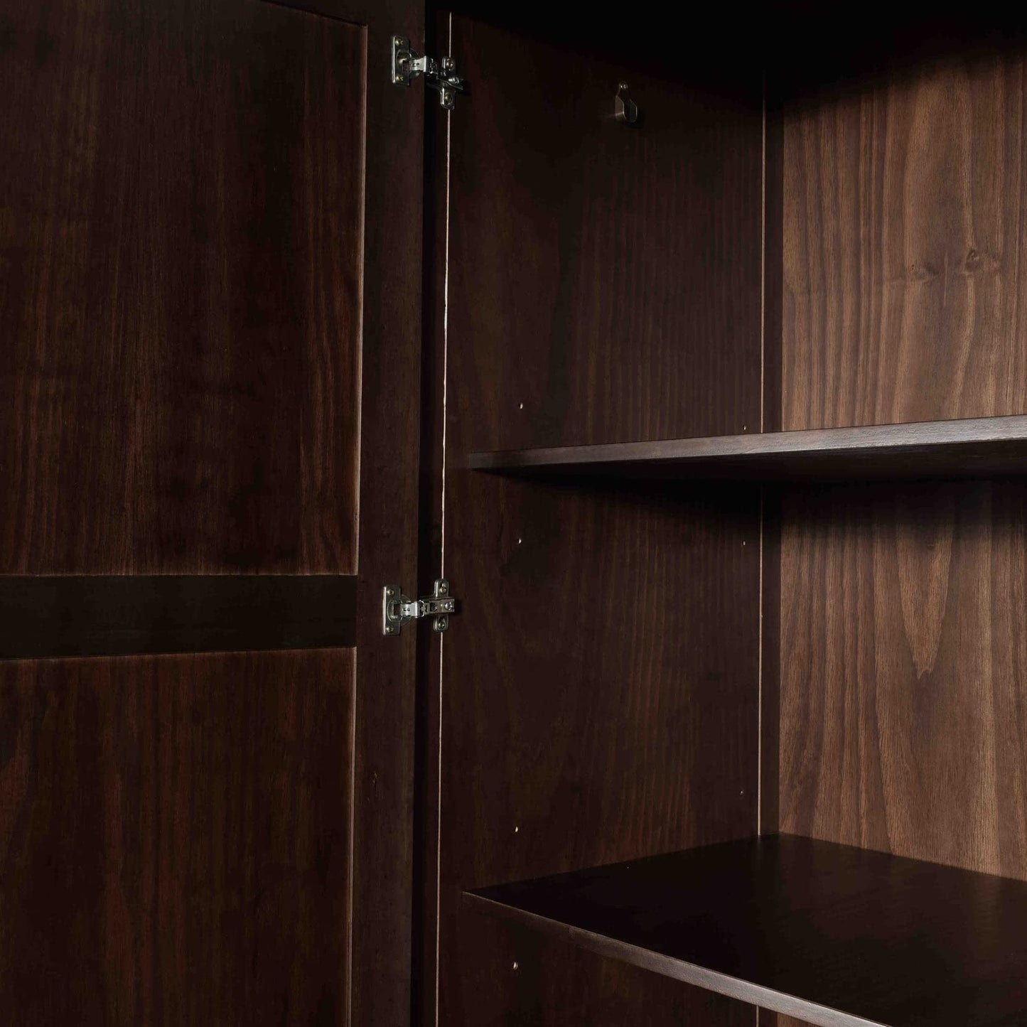 Grain Wood Furniture Shaker 3-Door Wardrobe, Solid Wood with Expresso Finish