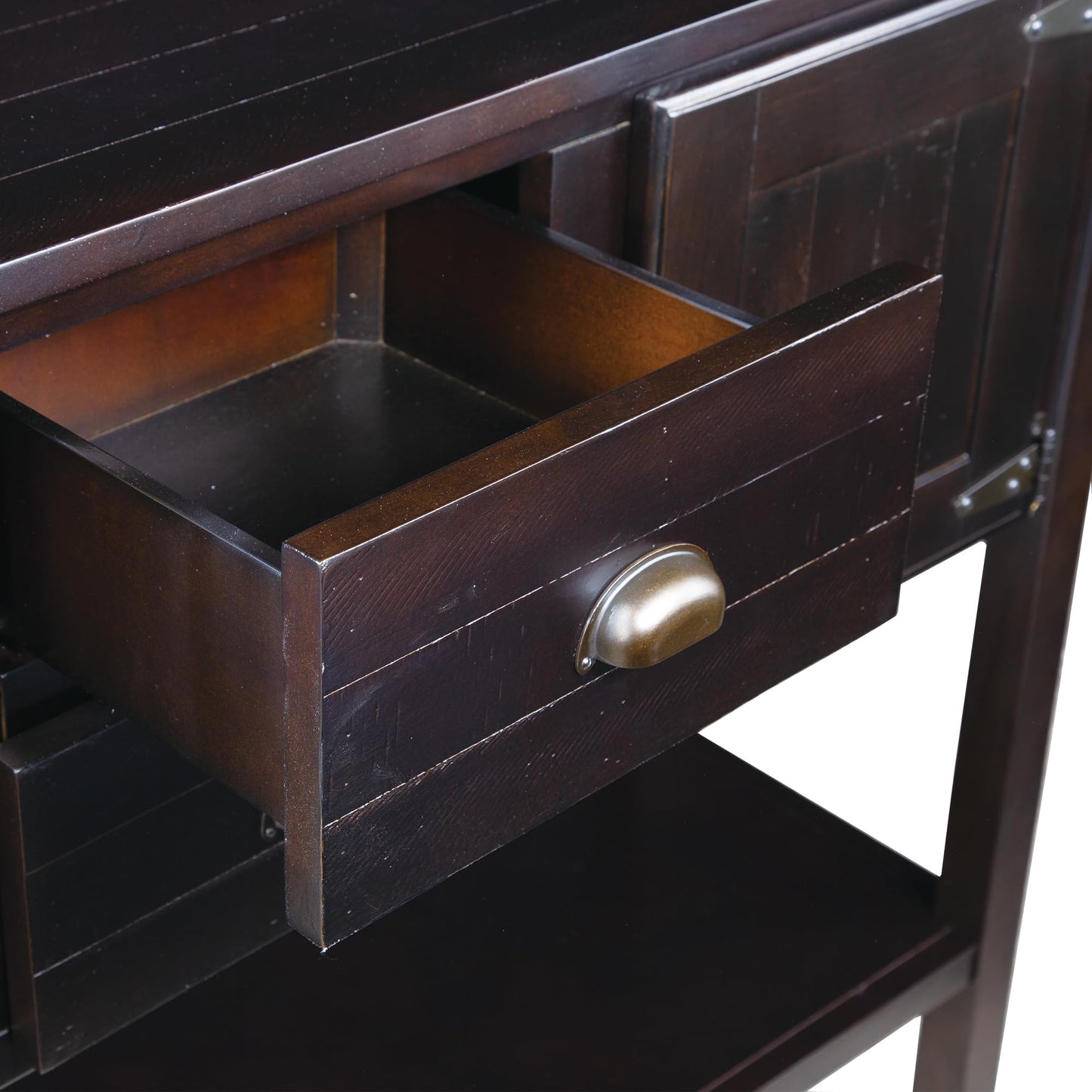 LKTART Solid Wood Farmhouse Console Table,Sofa Table with Storage Drawers and Shelves,Entryway Table for Entry Hallway Foyer Sofa Side Table,EasyAssembled (48" Navy Blue)