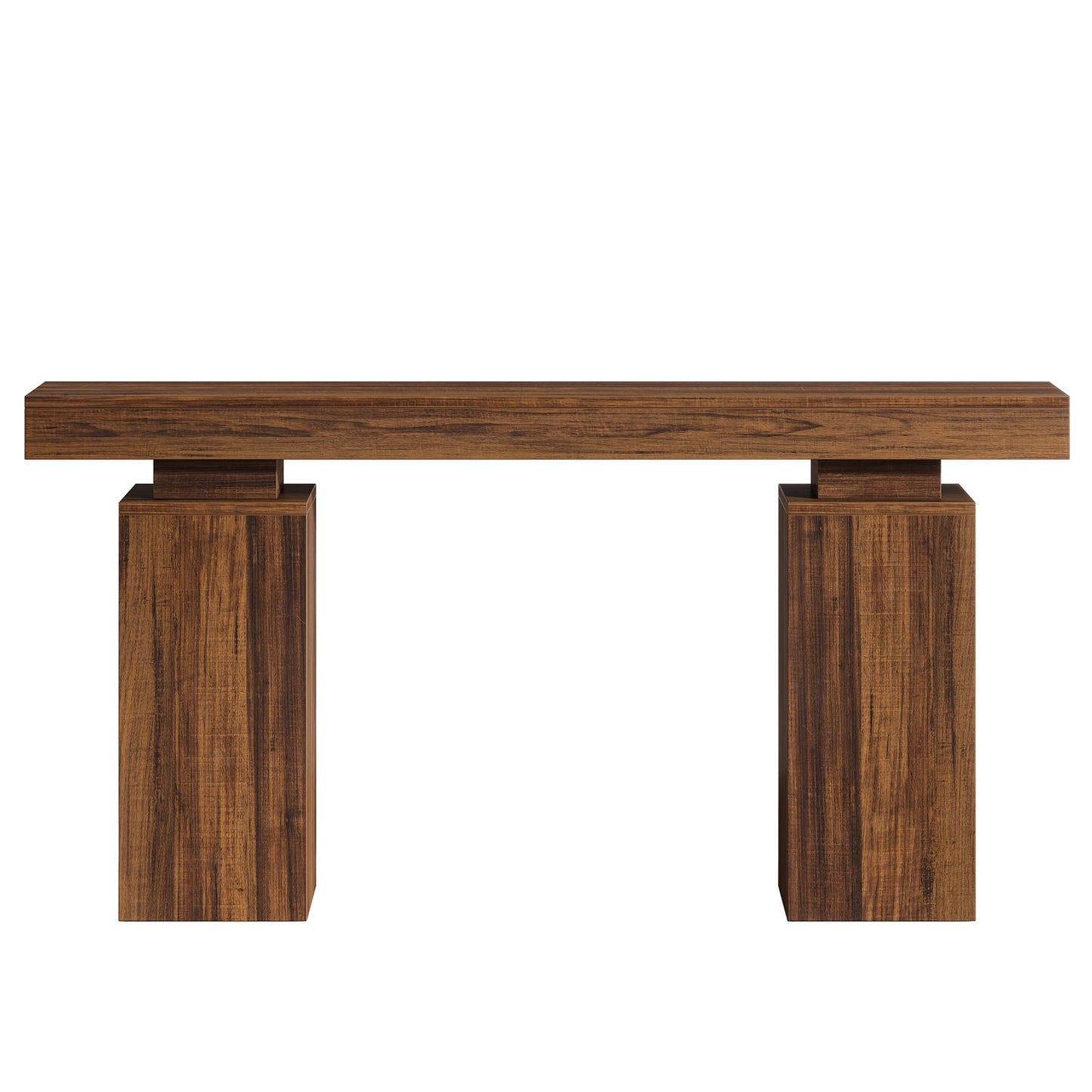 Tribesigns 63-Inch Long Console Table, Farmhouse Entryway Table Behind Couch, Wooden Foyer Stand Entry Station, Modern Hallway Accent Furniture for Living Room Decor, Entrance, Brown