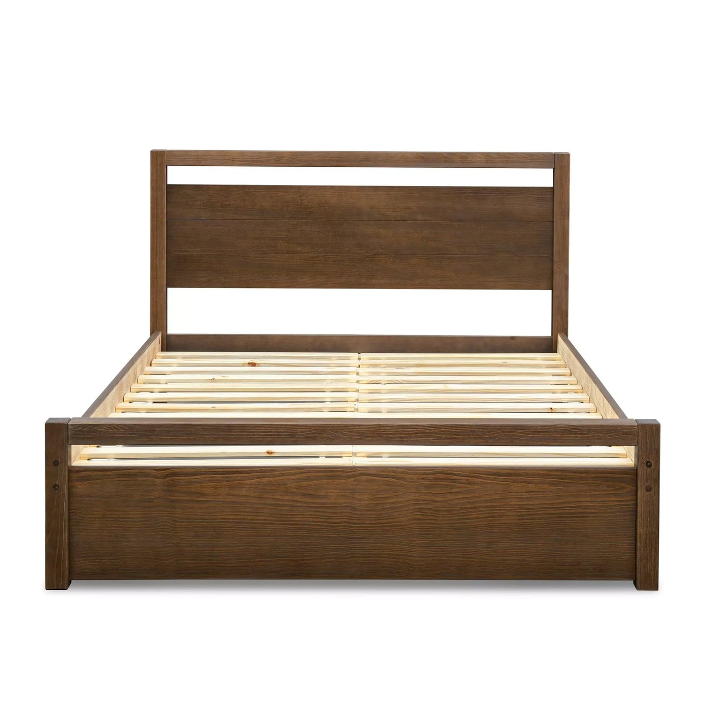 Grain Wood Furniture Loft Full Size Solid Wood Bed, Acacia
