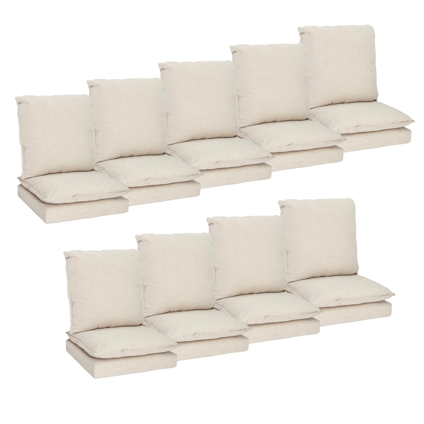 Joyside Outdoor Chair Cushions Set, 22x25/22x24 Inch Patio Furniture Deep Seat Cushions, Water Resistant & Thick Cushion, Outdoor Replacement Cushions for Seat and Sofa
