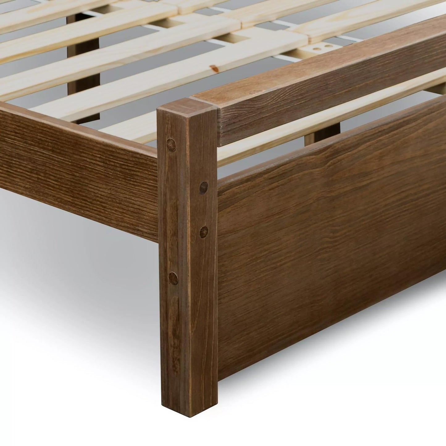 Grain Wood Furniture Loft Full Size Solid Wood Bed, Acacia