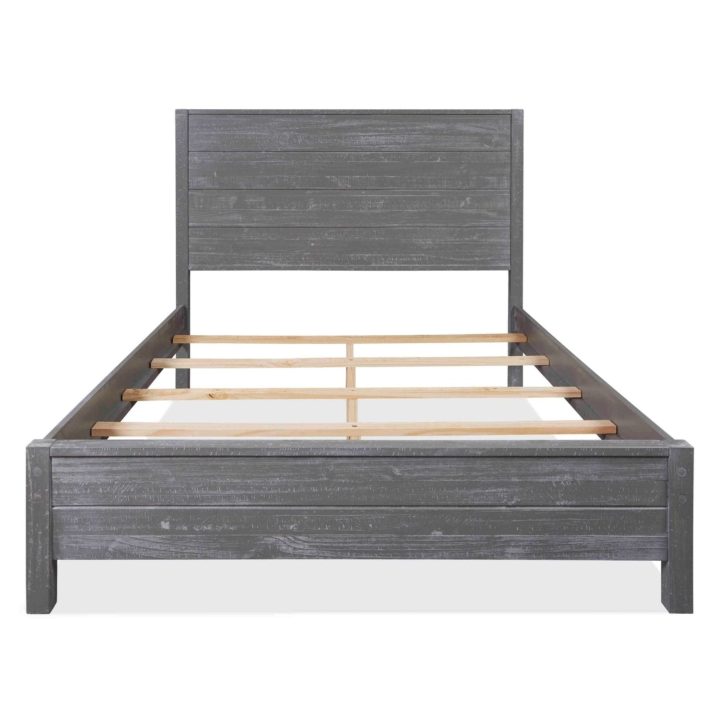Grain Wood Furniture Montauk Solid Wood Bed, King Size, Rustic Walnut
