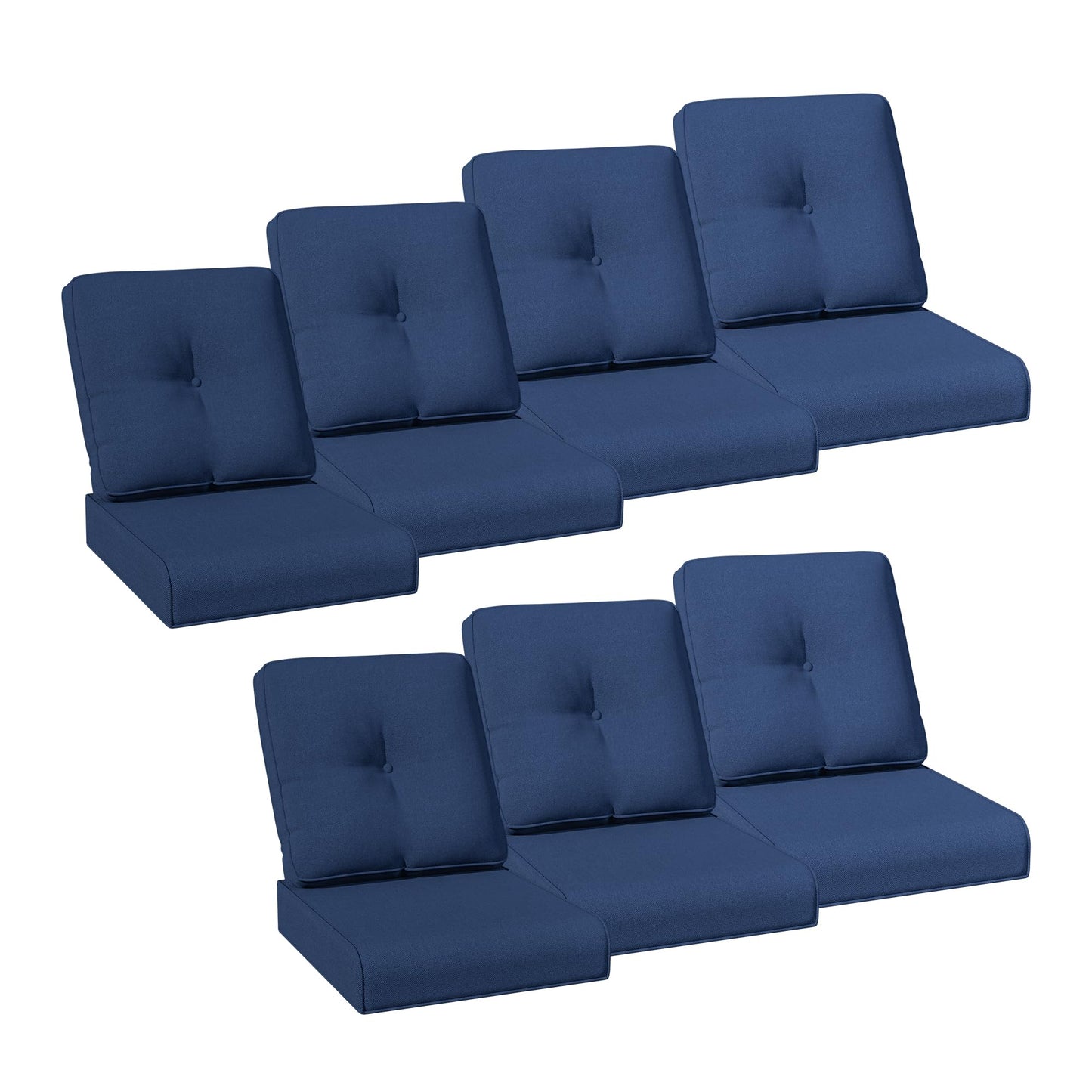 Joyside Outdoor Chair Cushions Set, 22x25/22x24 Inch Patio Furniture Deep Seat Cushions, Water Resistant & Thick Cushion, Outdoor Replacement Cushions for Seat and Sofa