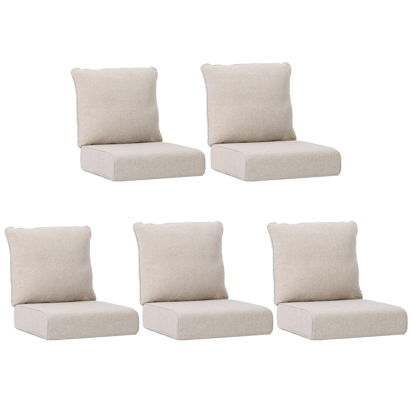 Joyside Outdoor Chair Cushions Set, 22x25/22x24 Inch Patio Furniture Deep Seat Cushions, Water Resistant & Thick Cushion, Outdoor Replacement Cushions for Seat and Sofa