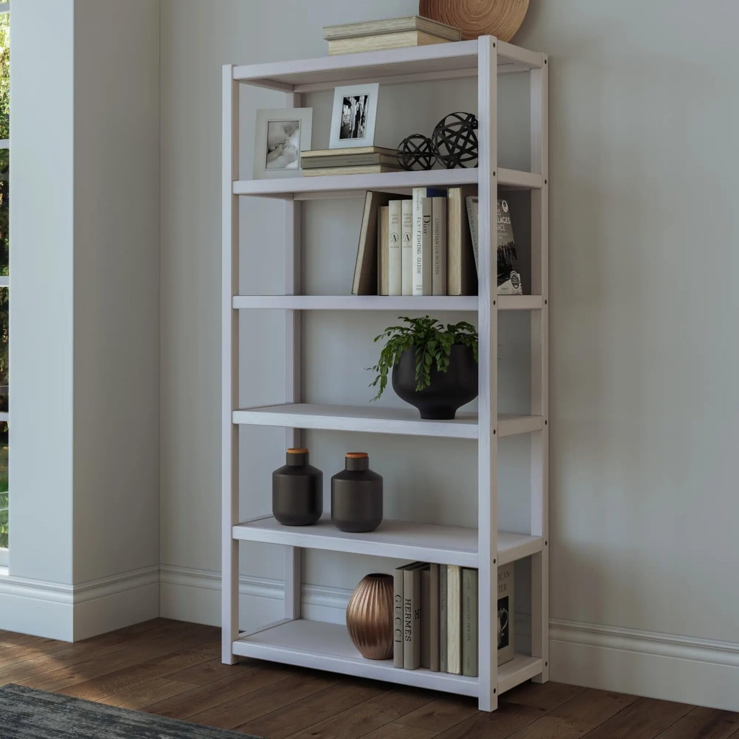 Grain Wood Furniture Greenport 72" Bookcase - Brushed Walnut