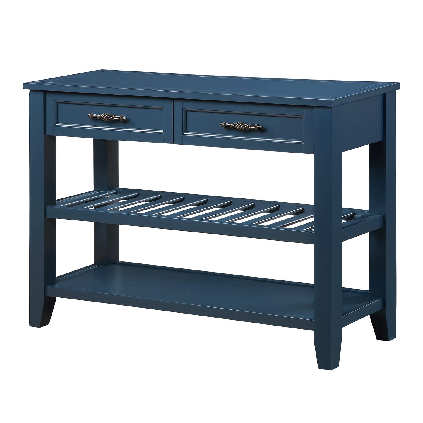 LKTART Solid Wood Console Table Sofa Tables with Drawers and Shelves Small Entryway Table for Living Room,Behind the Couch Table,Foyer(42" Espresso)