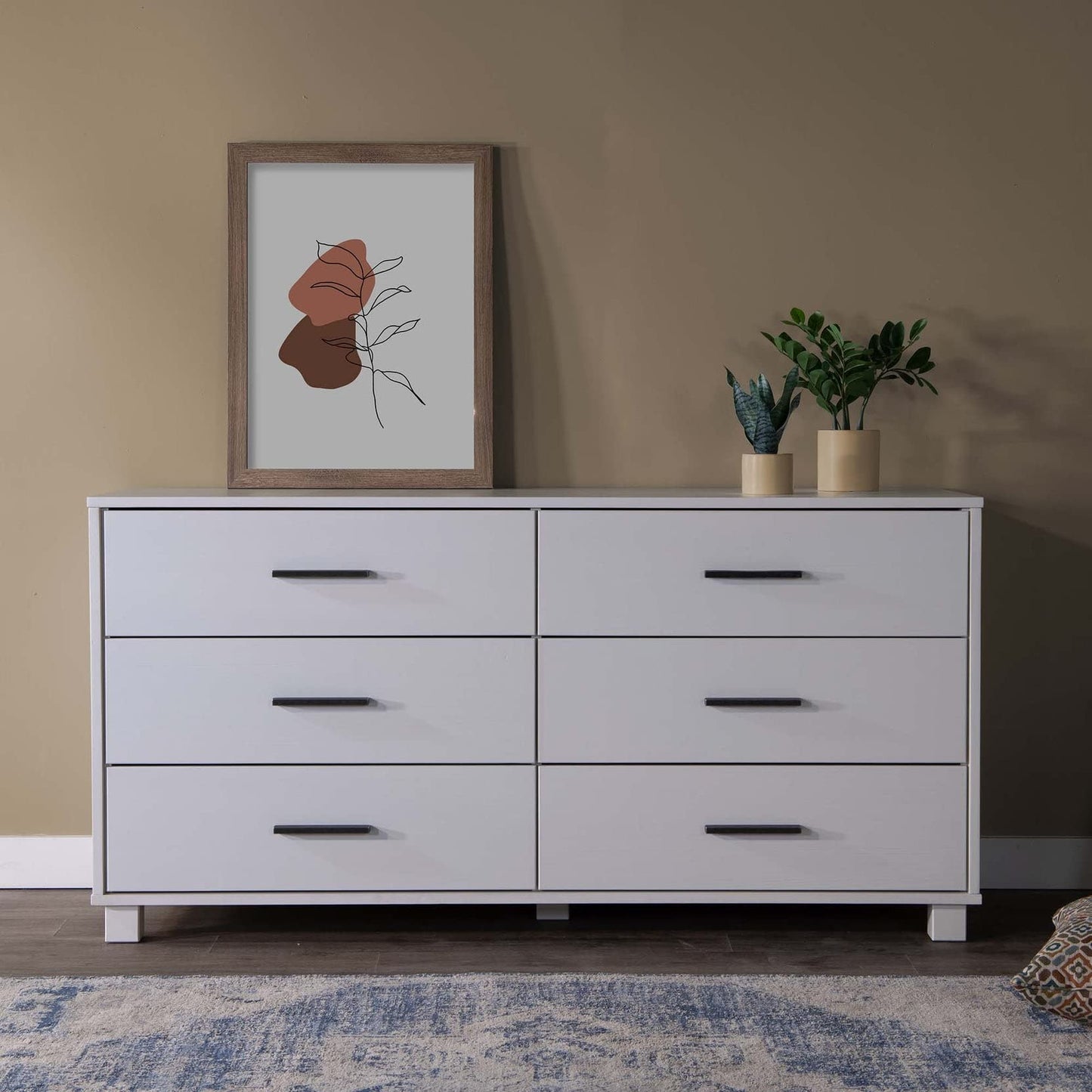 Grain Wood Furniture Loft 6-Drawer Dresser, Solid Wood with Weathered Pine Finish