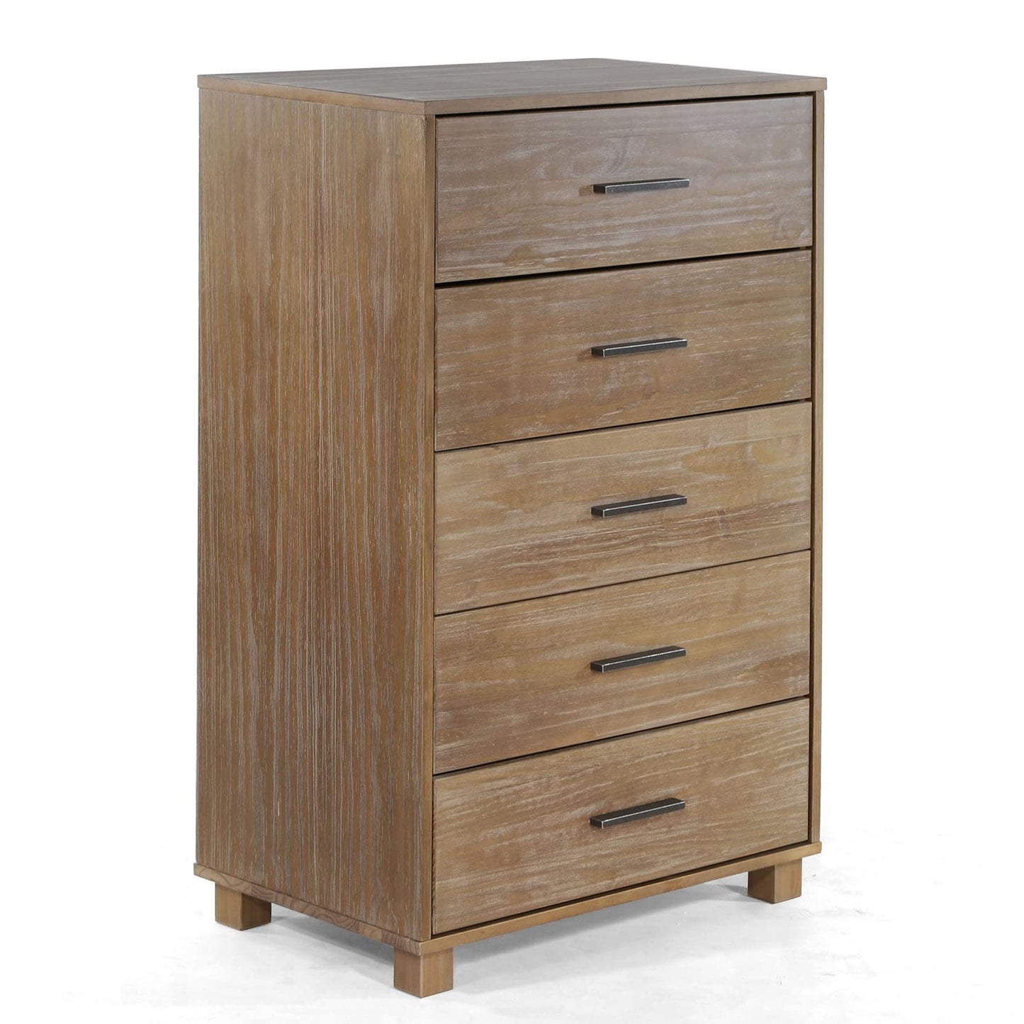 Grain Wood Furniture Loft 5-Drawer Chest, Solid Wood with Brushed White Finish