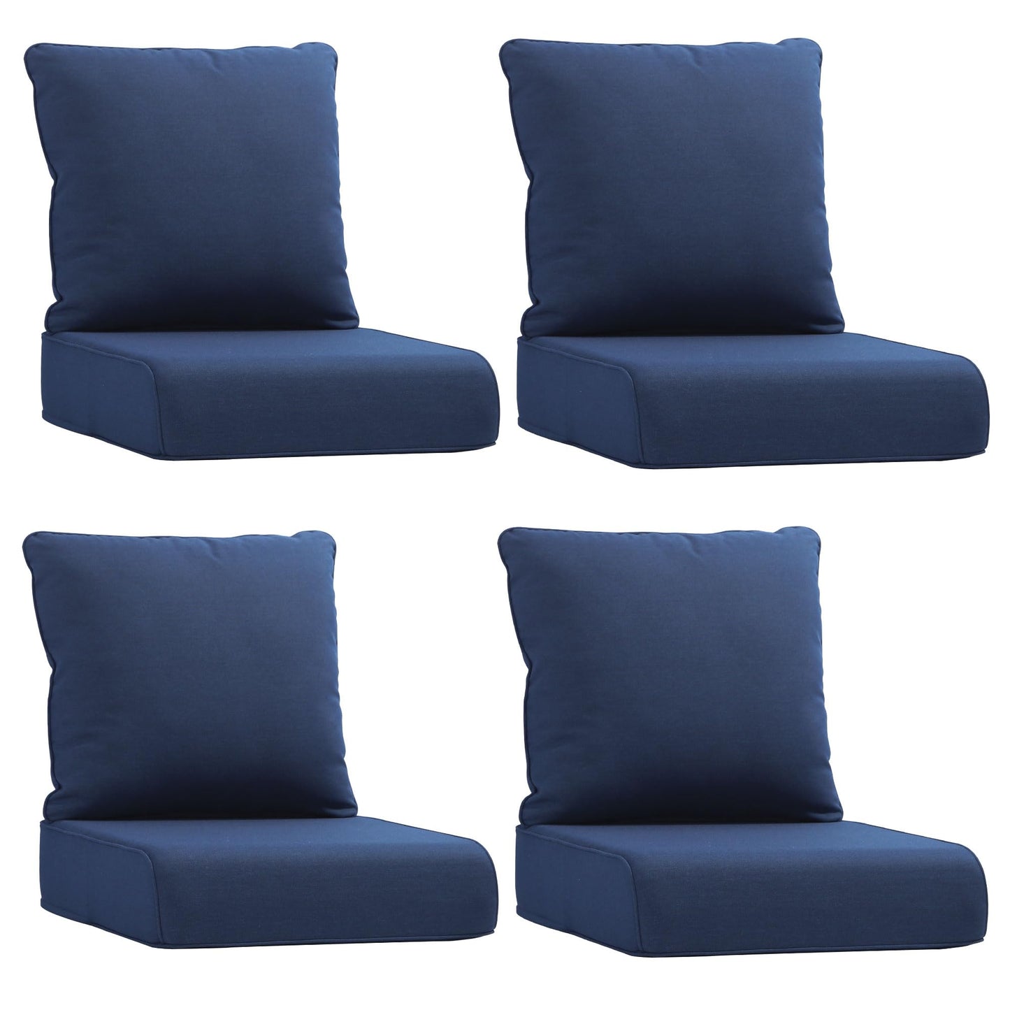 Joyside Outdoor Chair Cushions Set, 22x25/22x24 Inch Patio Furniture Deep Seat Cushions, Water Resistant & Thick Cushion, Outdoor Replacement Cushions for Seat and Sofa