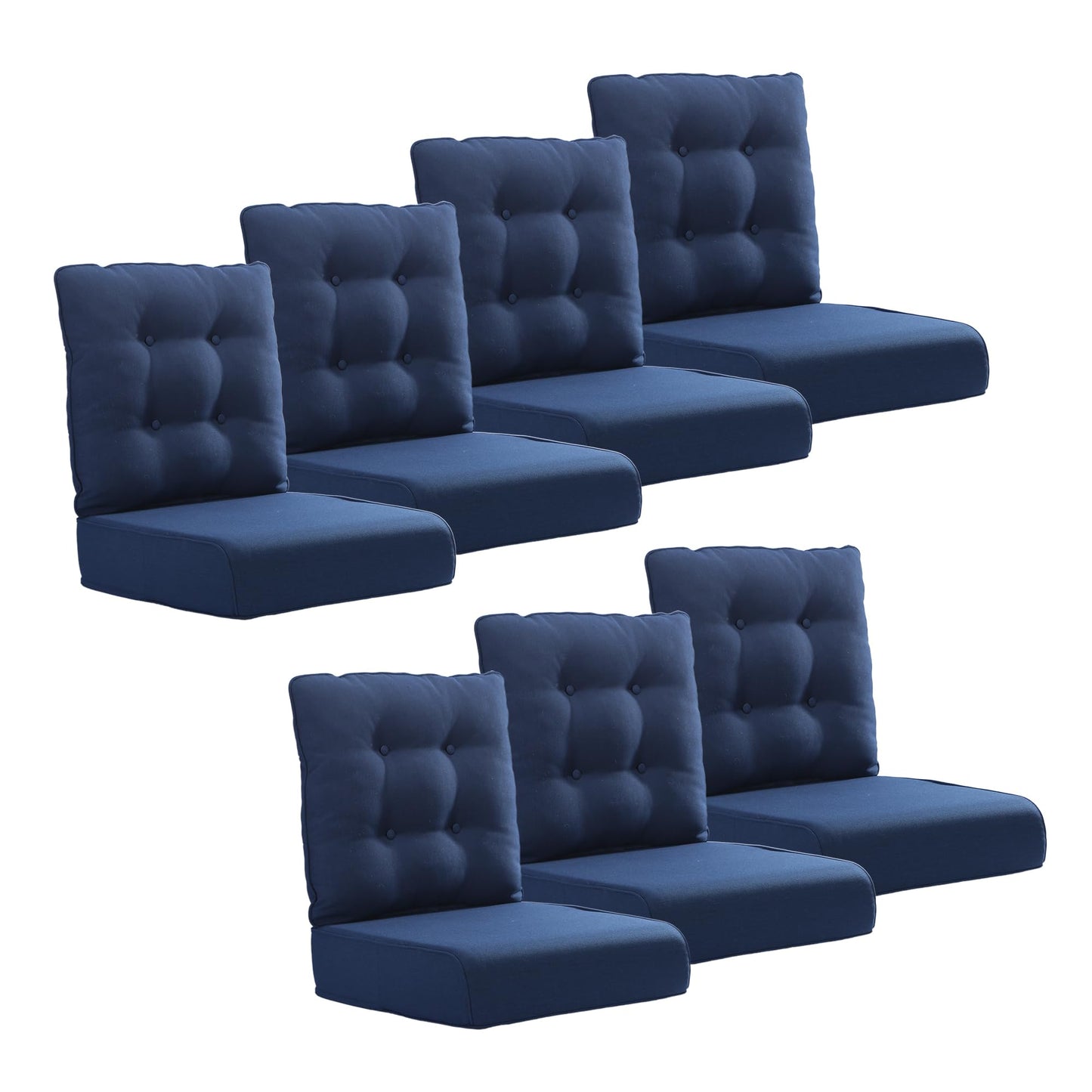 Joyside Outdoor Chair Cushions Set, 22x25/22x24 Inch Patio Furniture Deep Seat Cushions, Water Resistant & Thick Cushion, Outdoor Replacement Cushions for Seat and Sofa