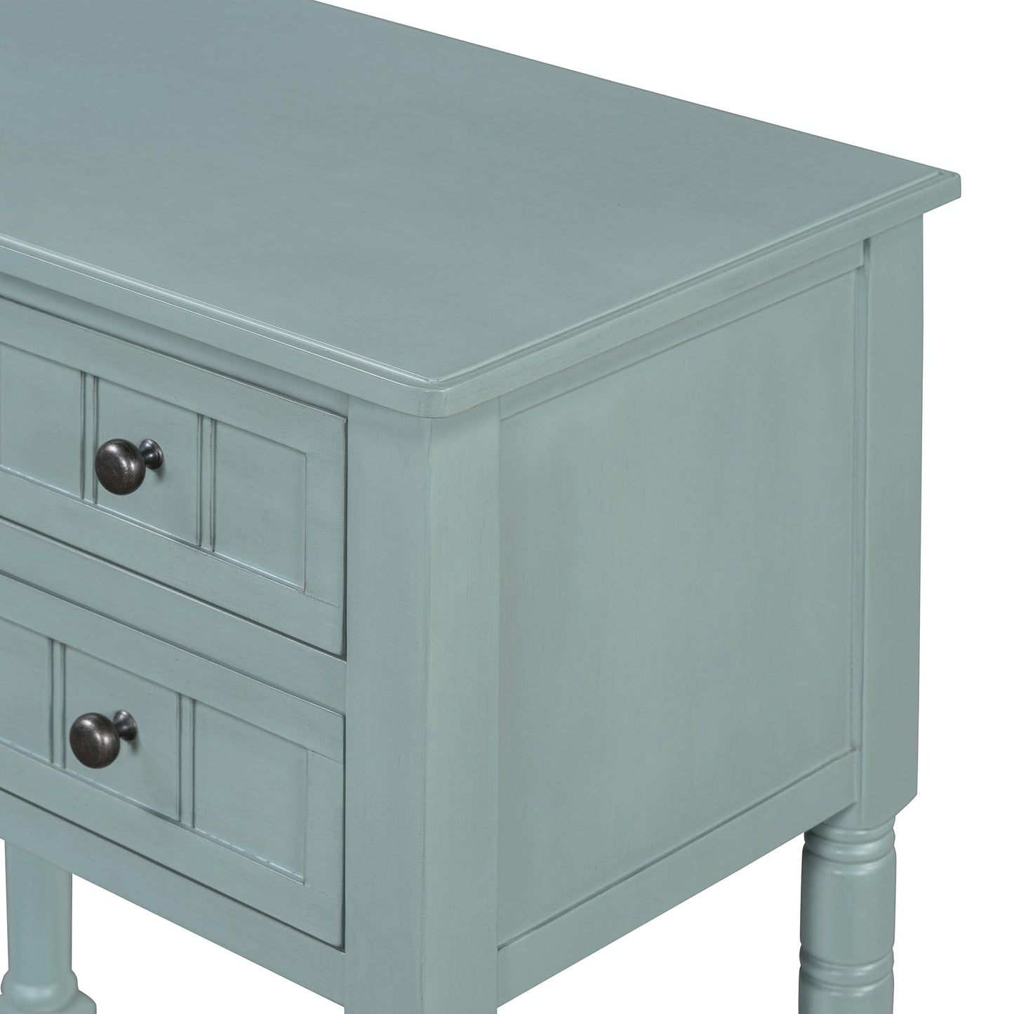 LKTART Small Solid Wood Sofa Table,Console Table with Drawers and Bottom Shelf, Entryway Hallway Foyer Entry Table for Living Room(23.7" Natural)