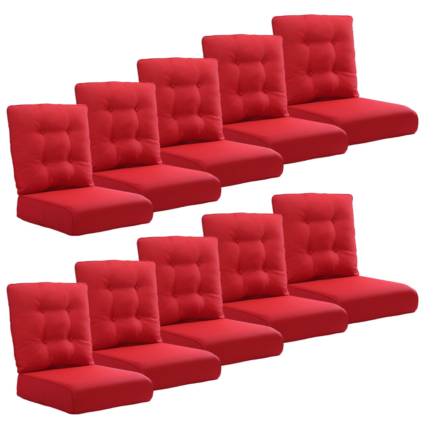 Joyside Outdoor Chair Cushions Set, 22x25/22x24 Inch Patio Furniture Deep Seat Cushions, Water Resistant & Thick Cushion, Outdoor Replacement Cushions for Seat and Sofa