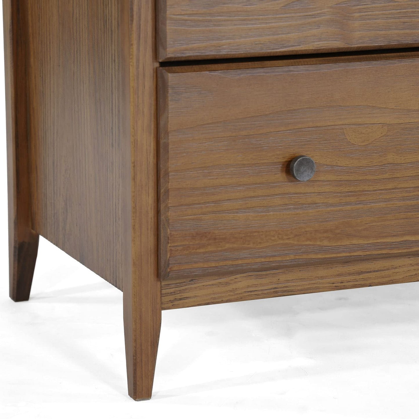 Grain Wood Furniture Greenport 2-Door Wardrobe, Solid Wood with a Brushed Walnut Finish