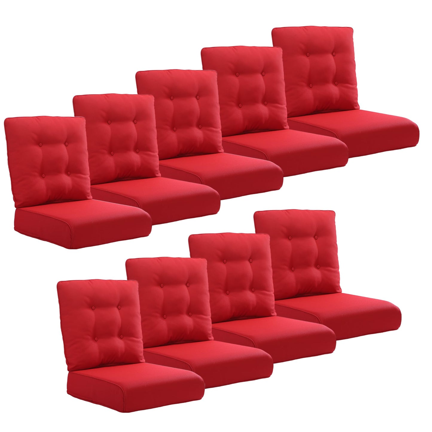 Joyside Outdoor Chair Cushions Set, 22x25/22x24 Inch Patio Furniture Deep Seat Cushions, Water Resistant & Thick Cushion, Outdoor Replacement Cushions for Seat and Sofa