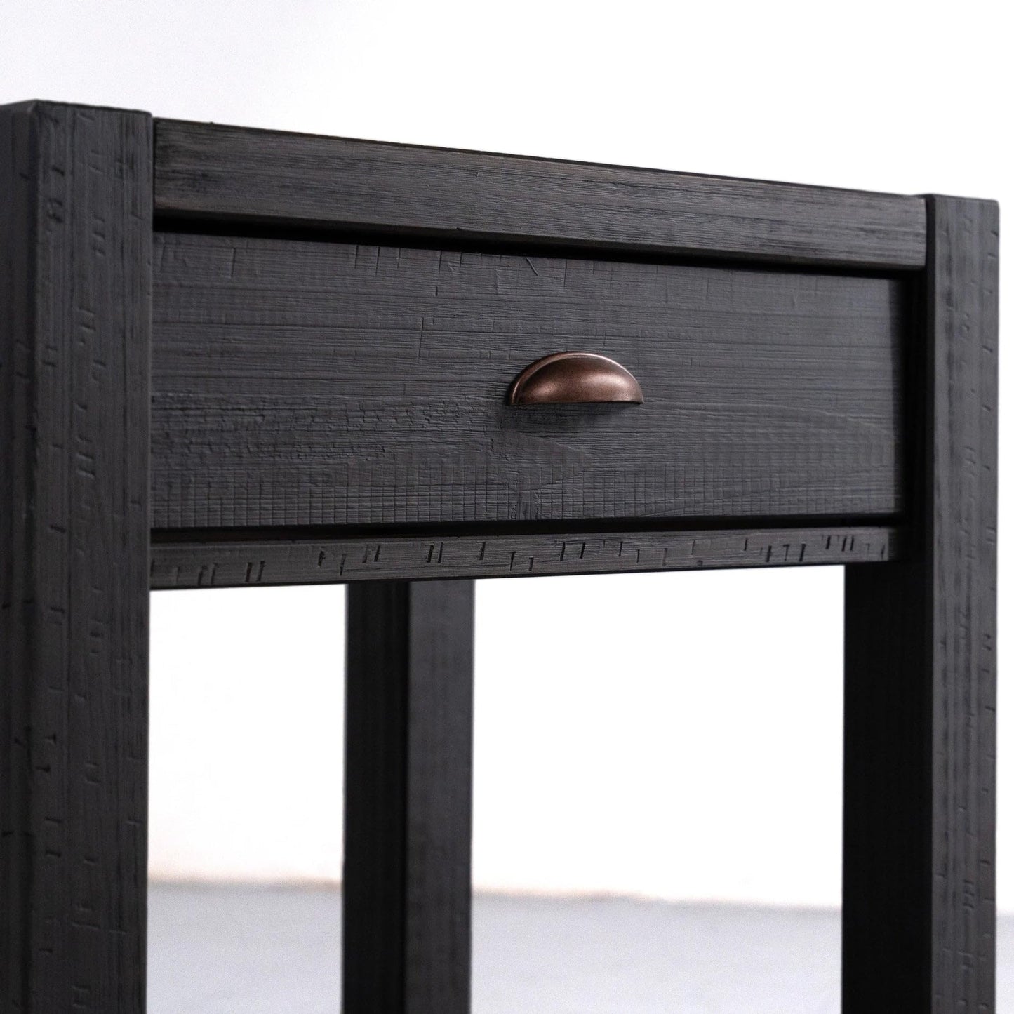Grain Wood Furniture Montauk End Table, Solid Wood with a Driftwood Finish