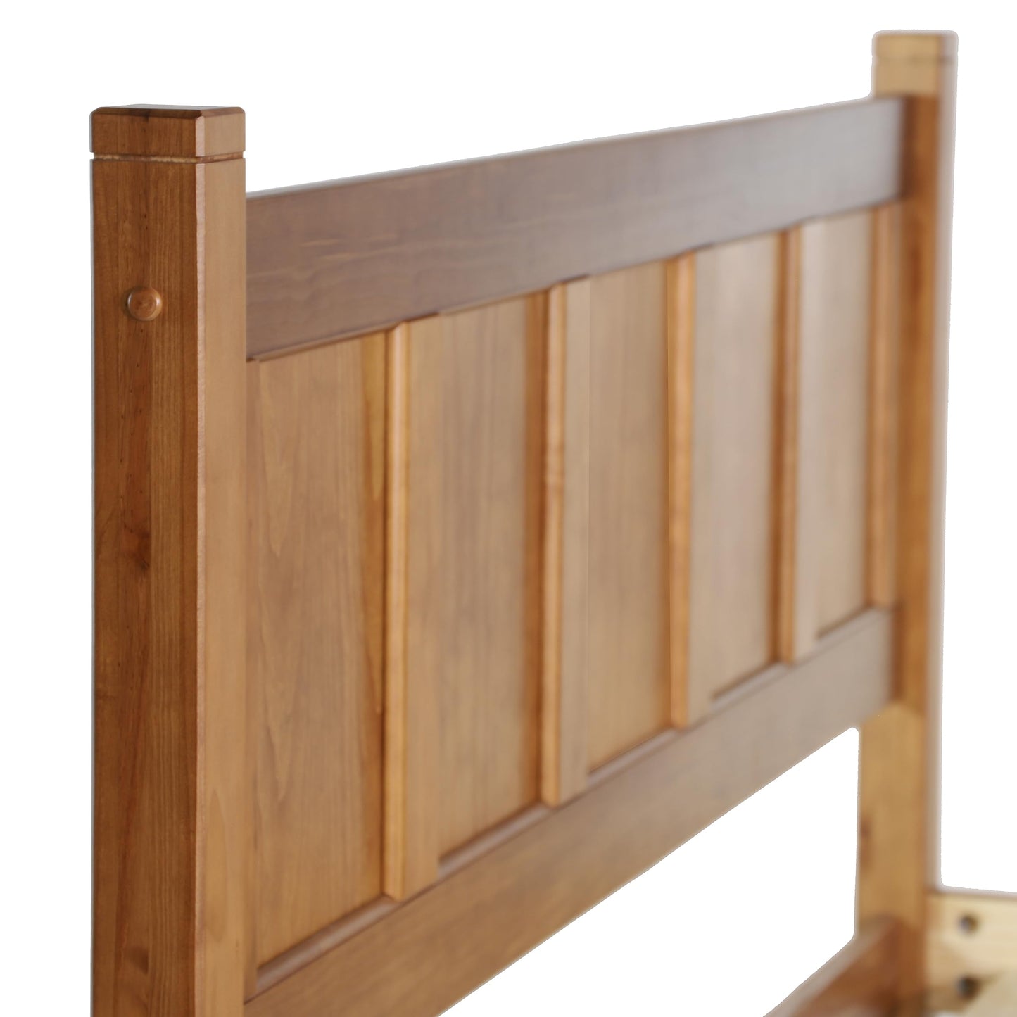 Grain Wood Furniture Shaker Solid Wood Panel Platform Bed, Queen Size, Expresso