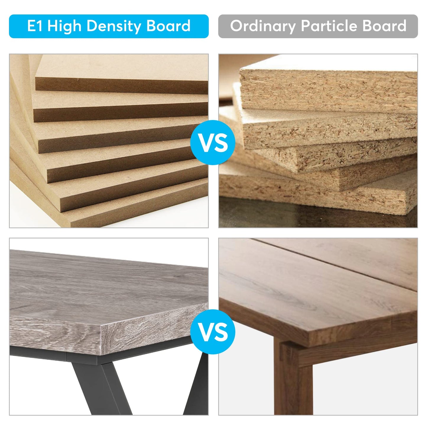 Tribesigns Modern Walnut/White 55" Heavy Duty Computer Desk, Study & Work Desk, 23.6"D x 55.1"W x 29.5"H, Z-Shaped Metal Legs, 330 lbs Capacity