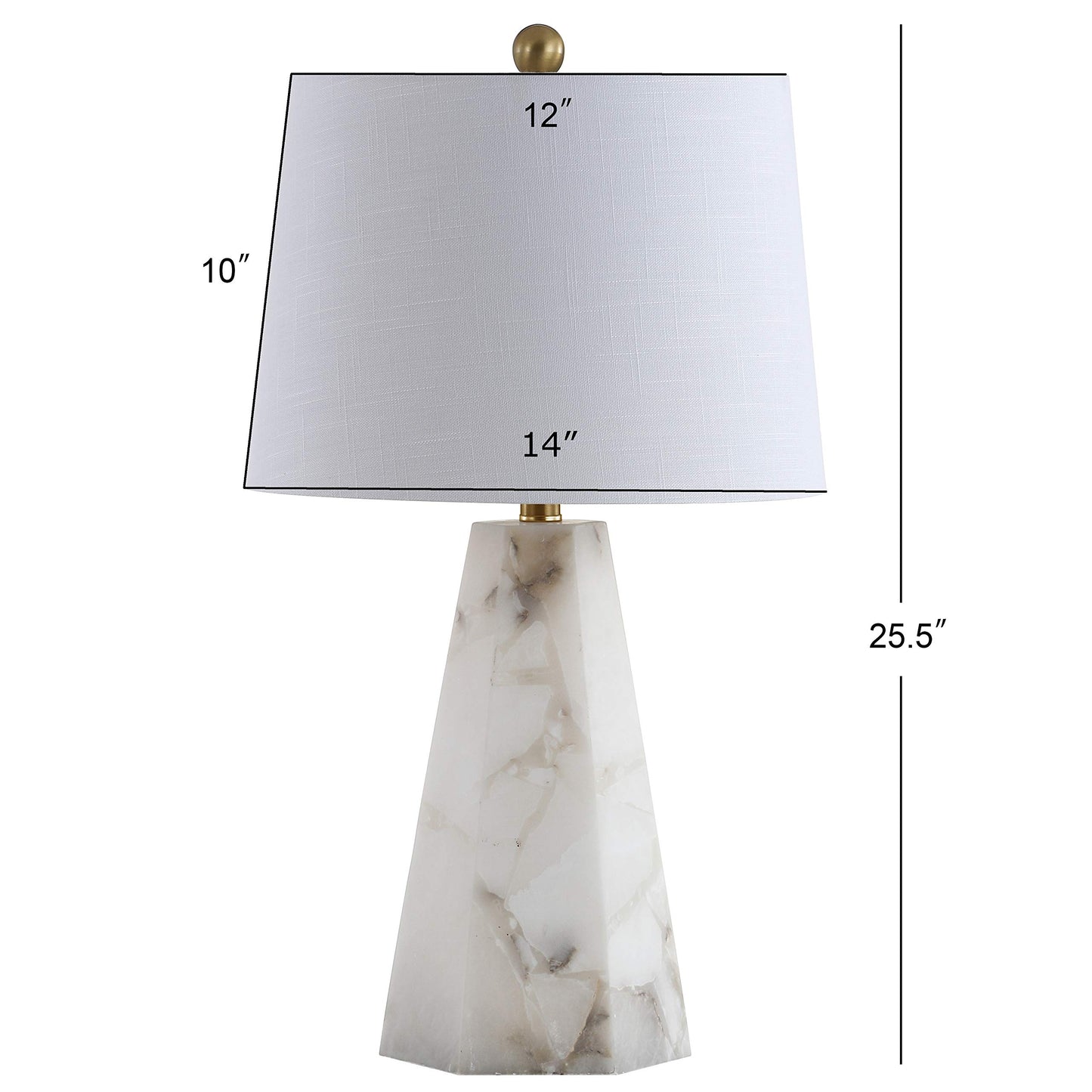 JONATHAN Y 25.5" Natural/Black Modern Table Lamp for Bedroom, White Linen Shade, Contemporary Bedside Nightstand Lamp for Living Room, LED Bulb Included (JYL6205B)