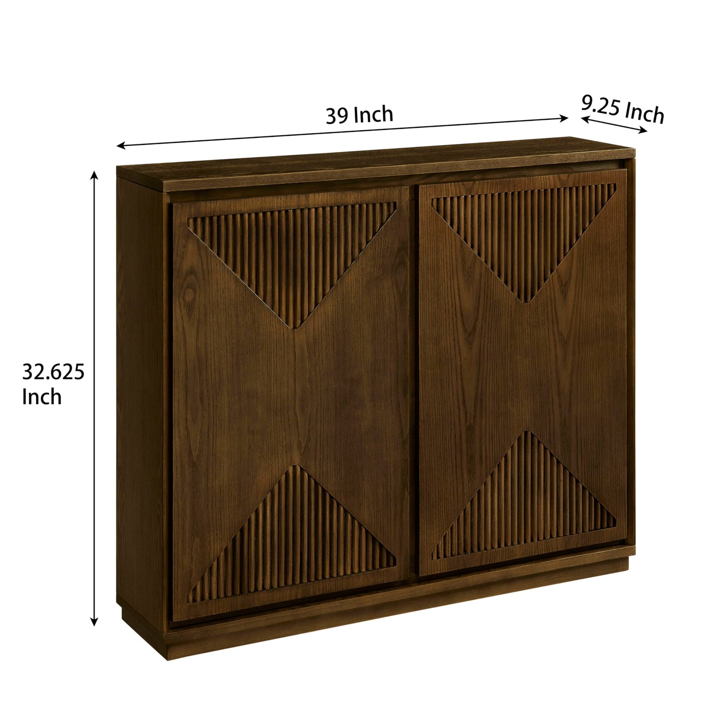 LKTART 39" Mid Century Modern Sideboard Buffet Cabinet, Narrow Credenza Storage Cabinet,Media Console Coffee Bar Table for Living Room,Entryway,Kitchen,Walnut