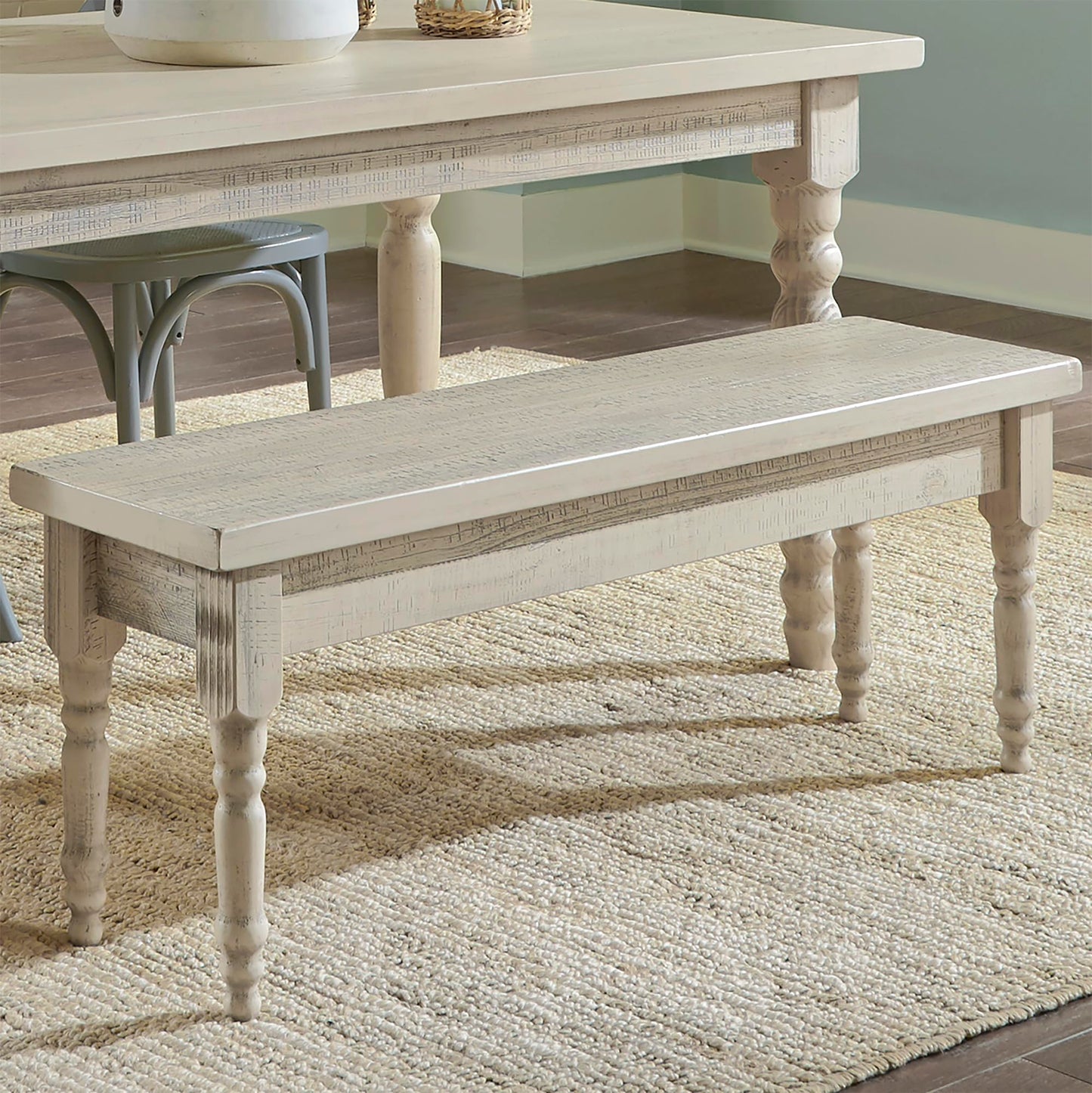 Grain Wood Furniture Valerie Solid Wood Bench with a Rustic Walnut Finish