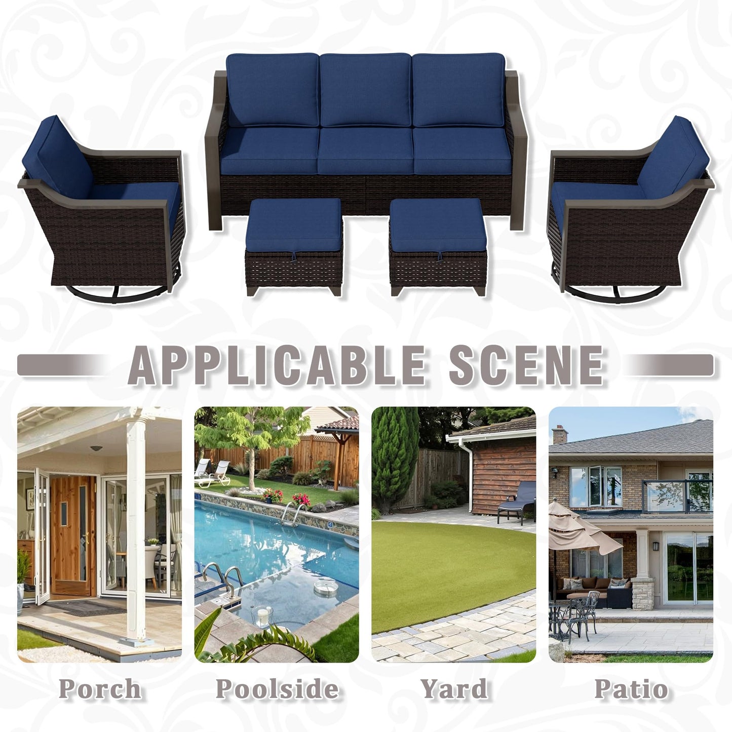 74 Inch Patio 3-Seater Sofa,PE Wicker Outdoor Lounge with Thick Removable Water-Resistant Cushions, Rust-Proof Steel Frame, 900LBS Capacity, Beige