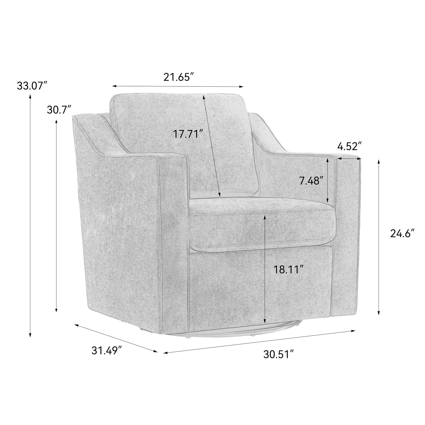 Swivel Accent Chairs Set of 2, 360° Swivel Upholstered Faux Leather Club Armchairs for Living Room, Comfy Single Sofa Reading Chair with Deep Seat, Metal Swivel Base, Coffee