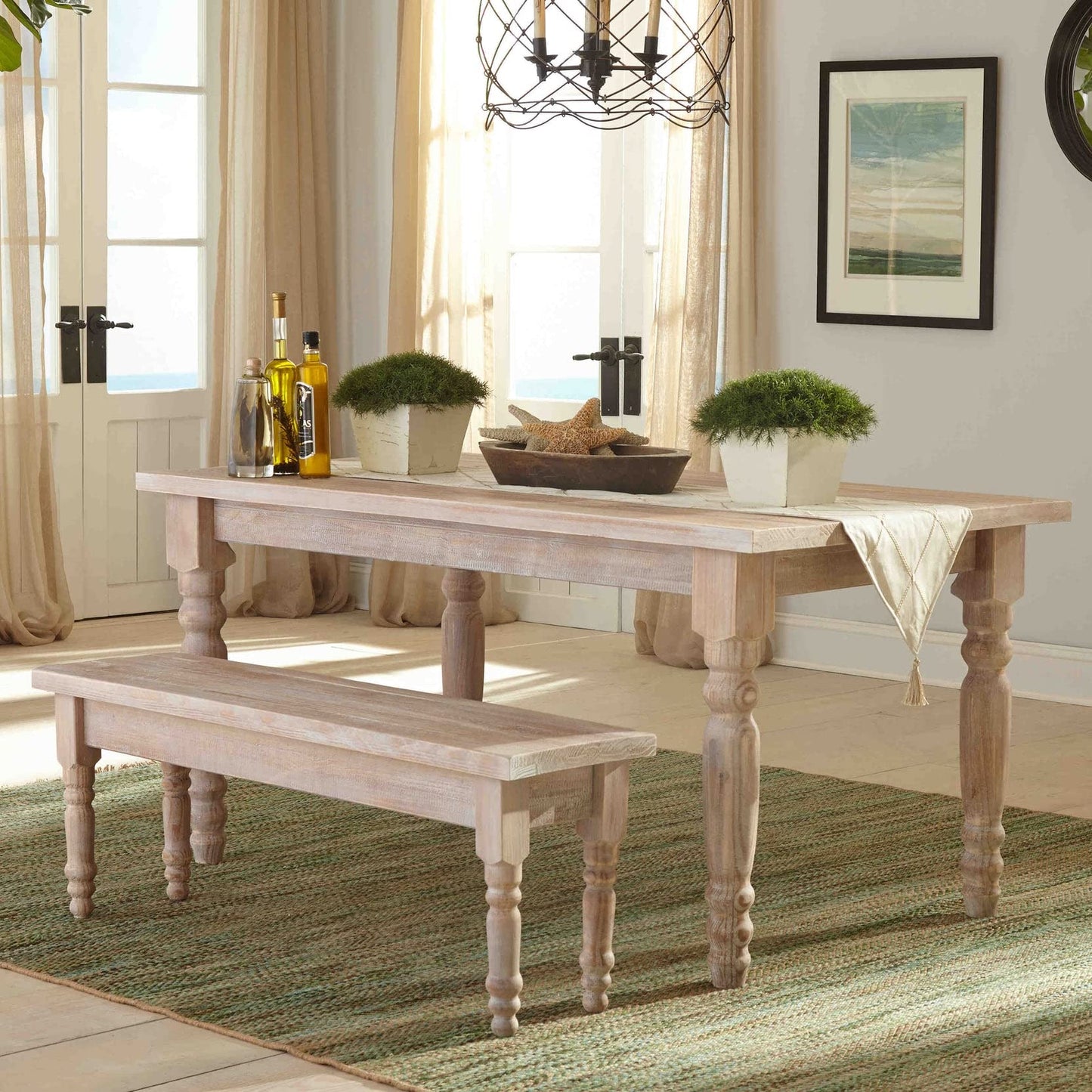 Grain Wood Furniture Valerie Original Solid Wood 63" Dining Table, Barnwood
