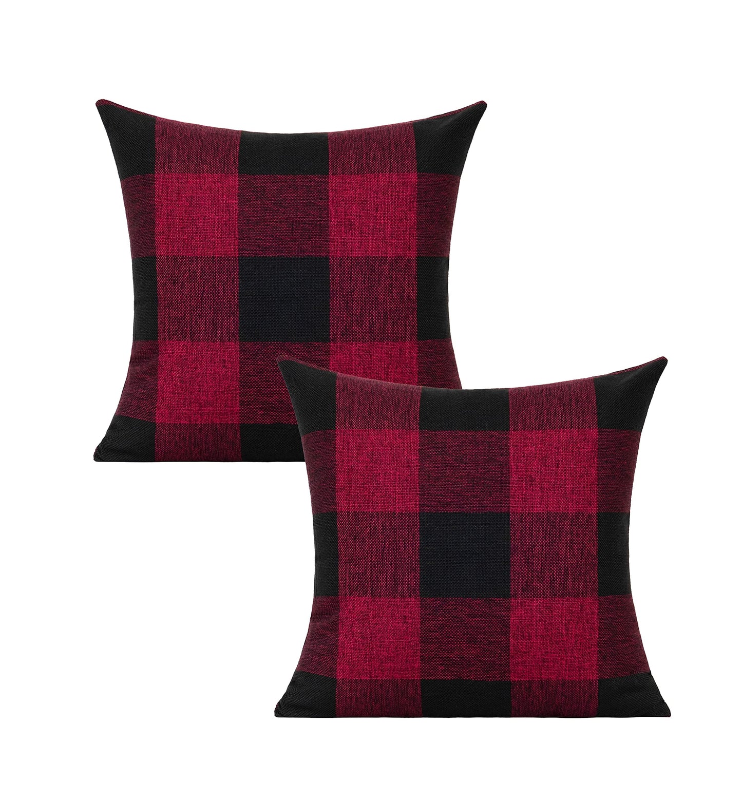 VAKADO Outdoor Farmhouse Buffalo Plaids Throw Pillow Covers 18x18 Set of 2 Black White Decorative Classroom Front Porch Classic Decor Retro Boho Cushion Cases Fall Home Rustic Check for Couch Patio