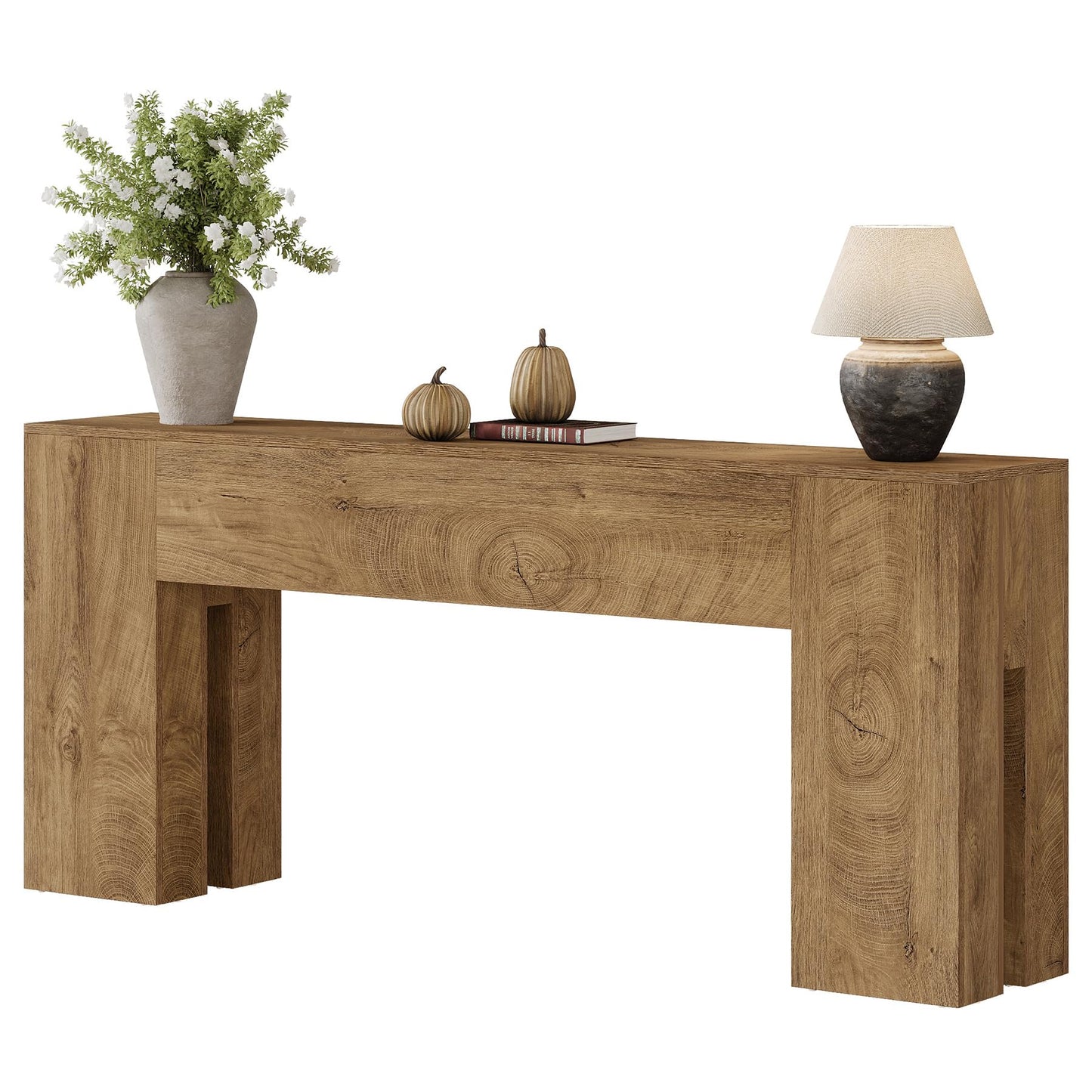 Tribesigns 71-Inch Long Console Table for Entryway, Farmhouse Sofa Console Behind Couch, Entry Table for Hallway, Foyer, Living Room, Black