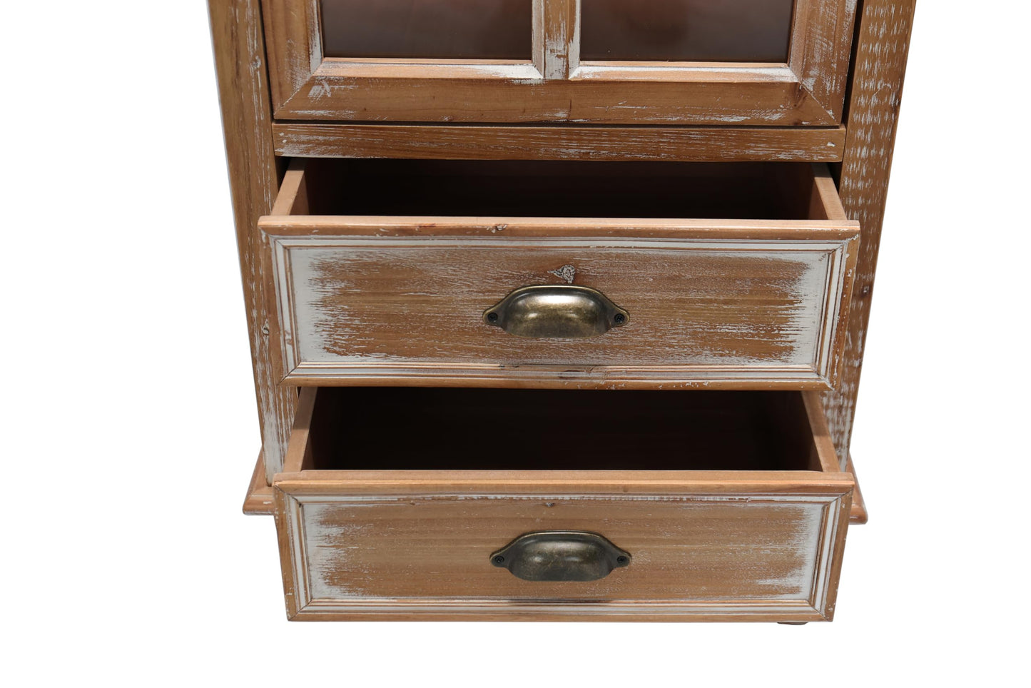 LKTART KTART 55'' Tall Kitchen Pantry Cupboard Storage Cabinet with Shelves & Drawer,French Country Accent Cabinet with Embossed Floral Metal Doors and Solid Wood Frame,Natural Wood