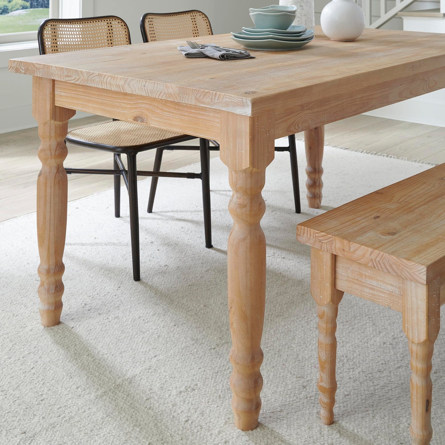 Grain Wood Furniture Valerie Original Solid Wood 63" Dining Table, Barnwood